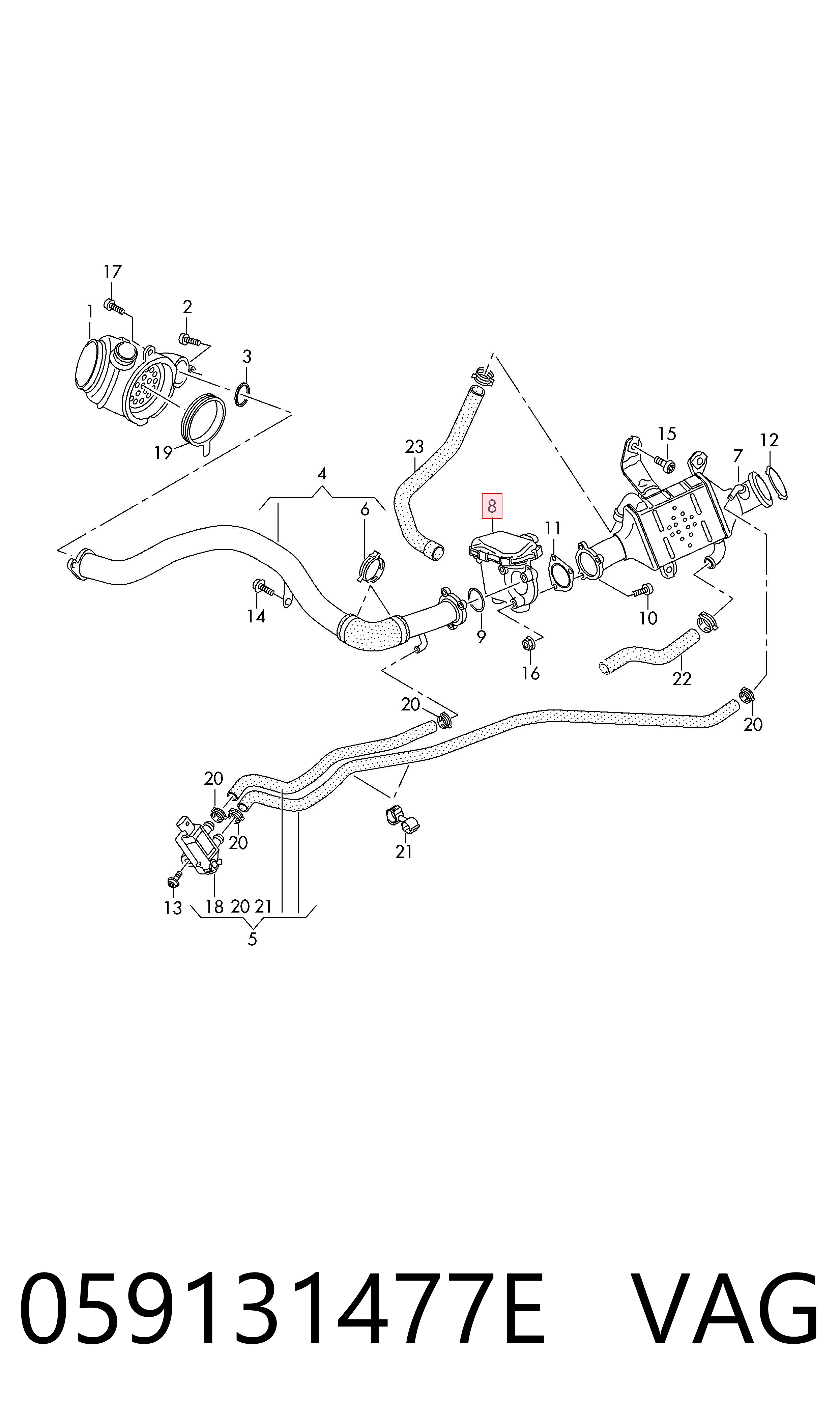 Válvula EGR de recirculação dos gases para Audi Q7  4MB, 4MG, 4MQ