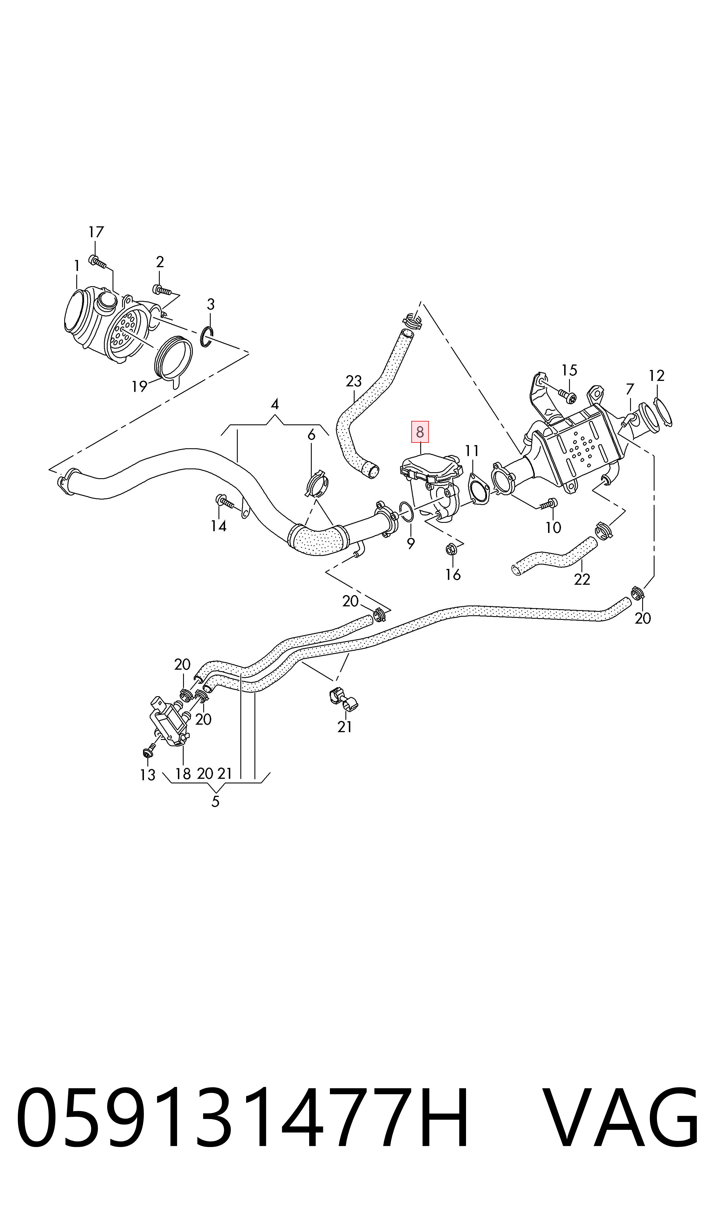 Válvula EGR de recirculação dos gases Audi Q7  4MB, 4MG, 4MQ ao melhor preço