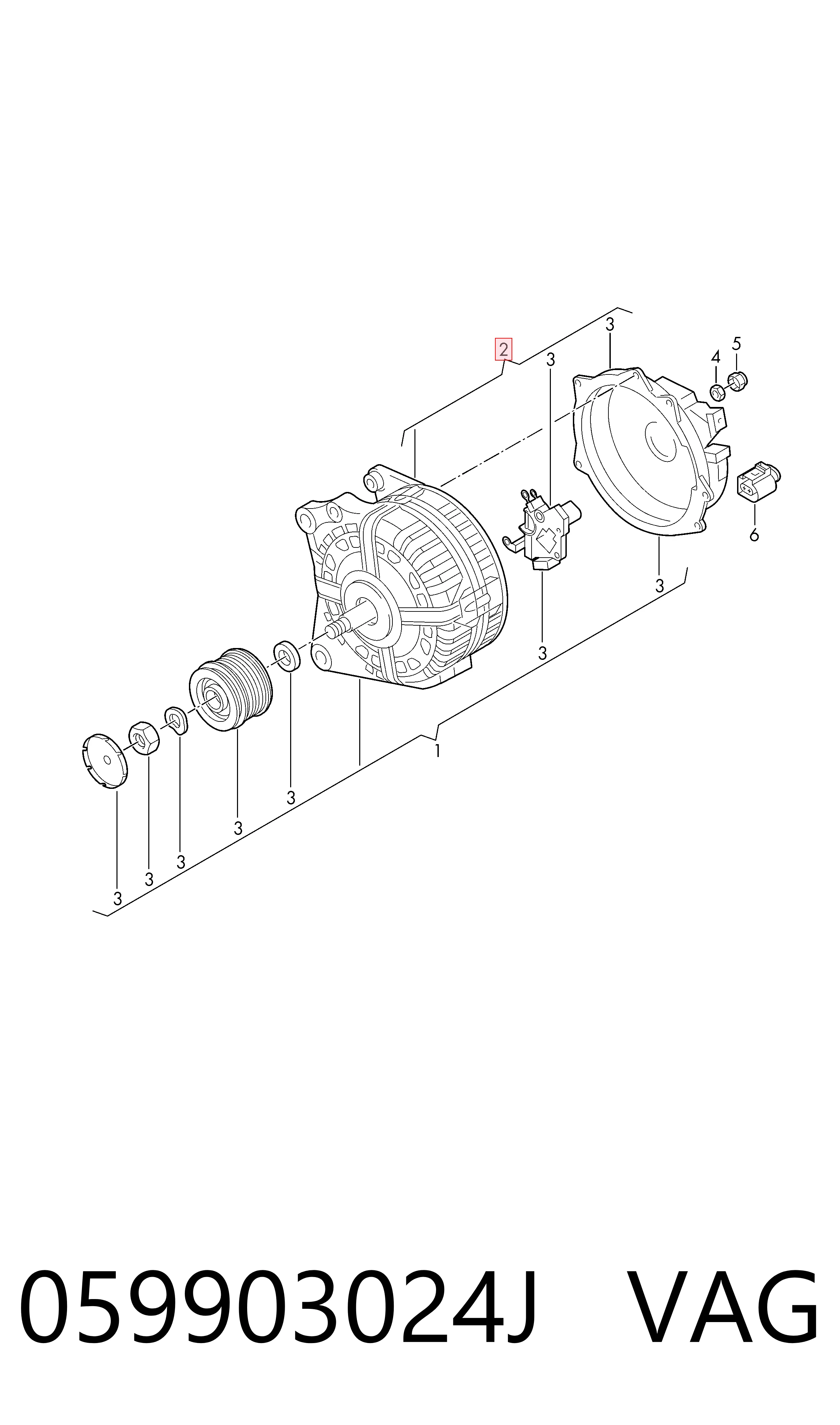 059903024J VAG Gerador