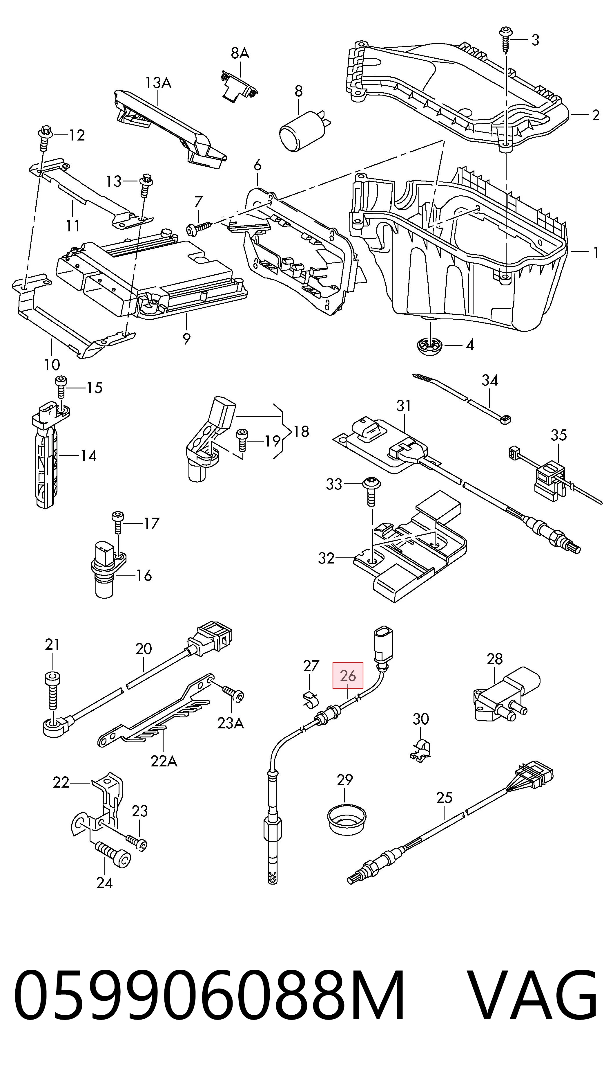 Sensor de temperatura dos gases de escape (GE), antes de filtro de partículas diesel VAG 059906088M preço, a partir de 55,19 USD