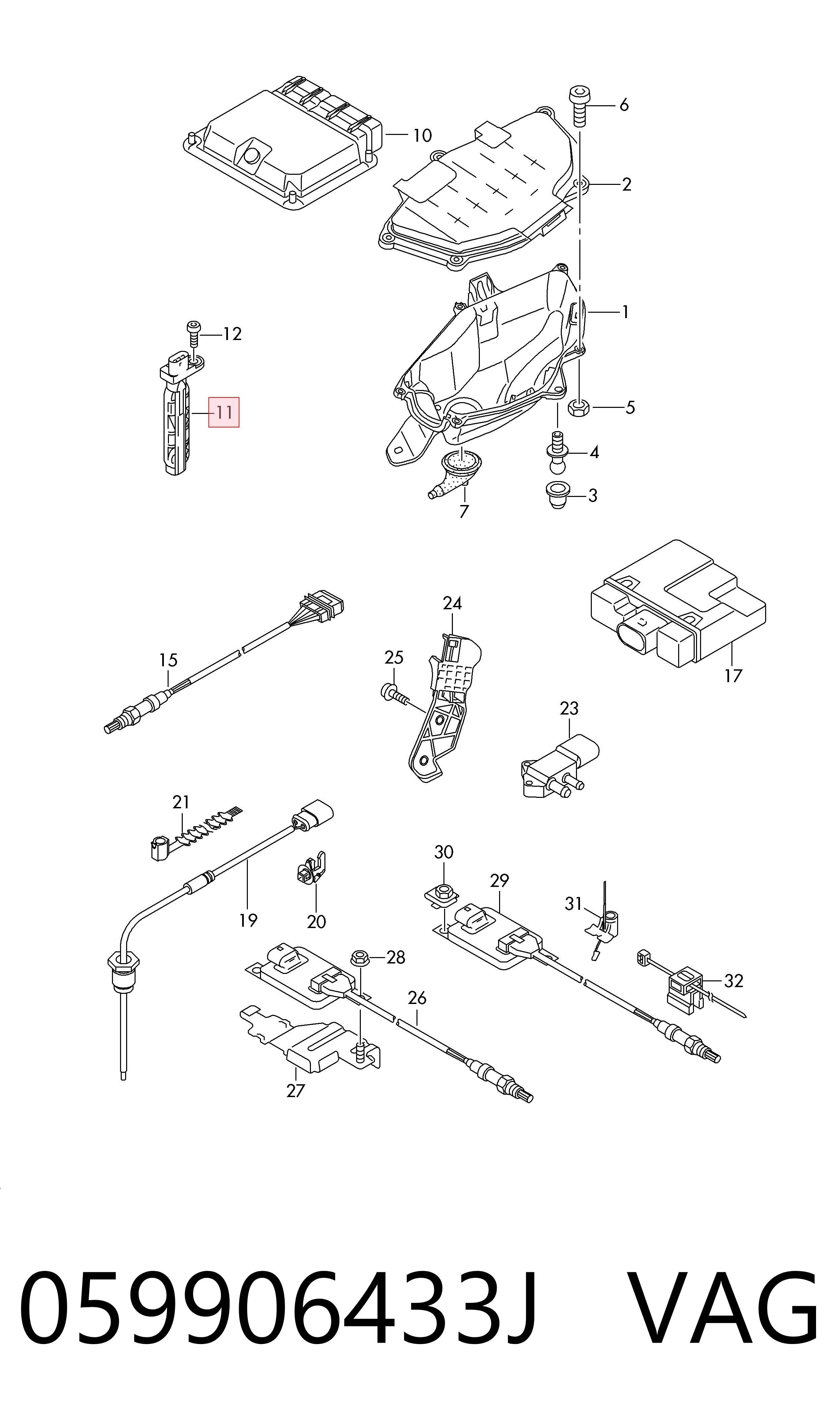 Sensor de posição (de revoluções) de cambota VAG 059906433J preço, a partir de 31,25 USD