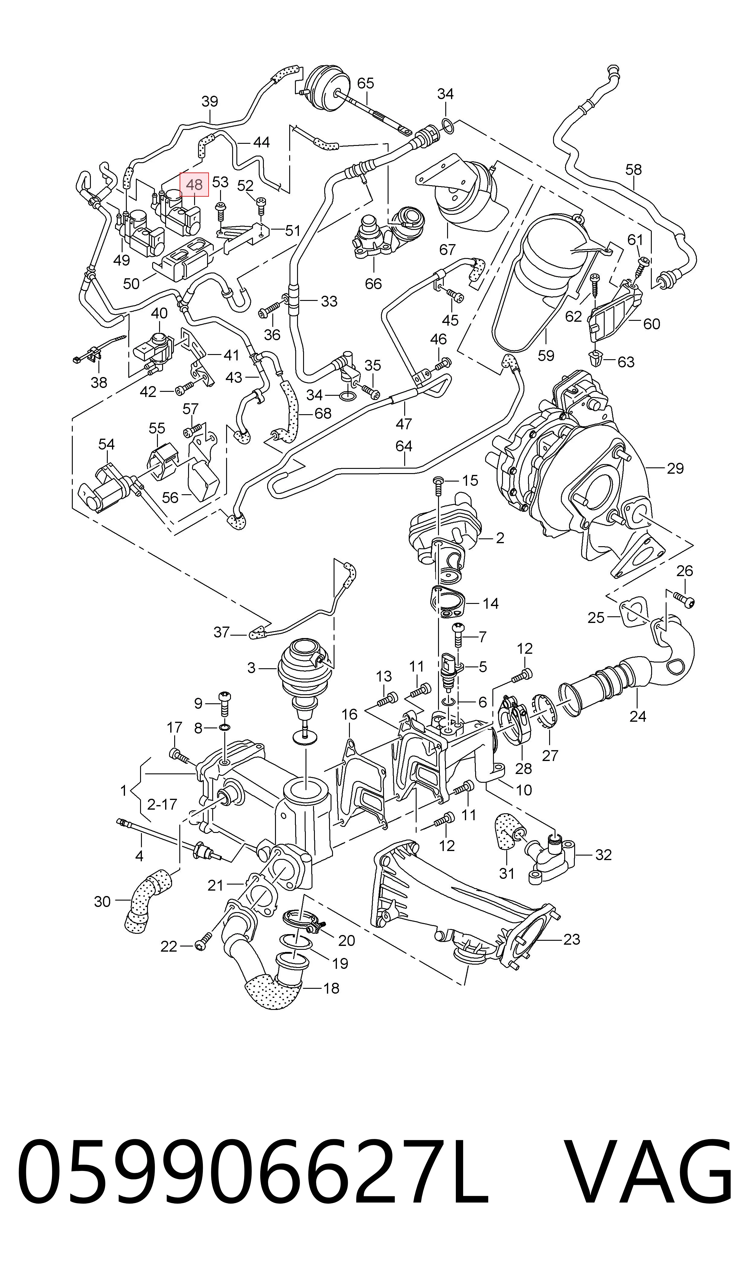 059906627L VAG Convertidor de pressão (solenoide) de supercompressão