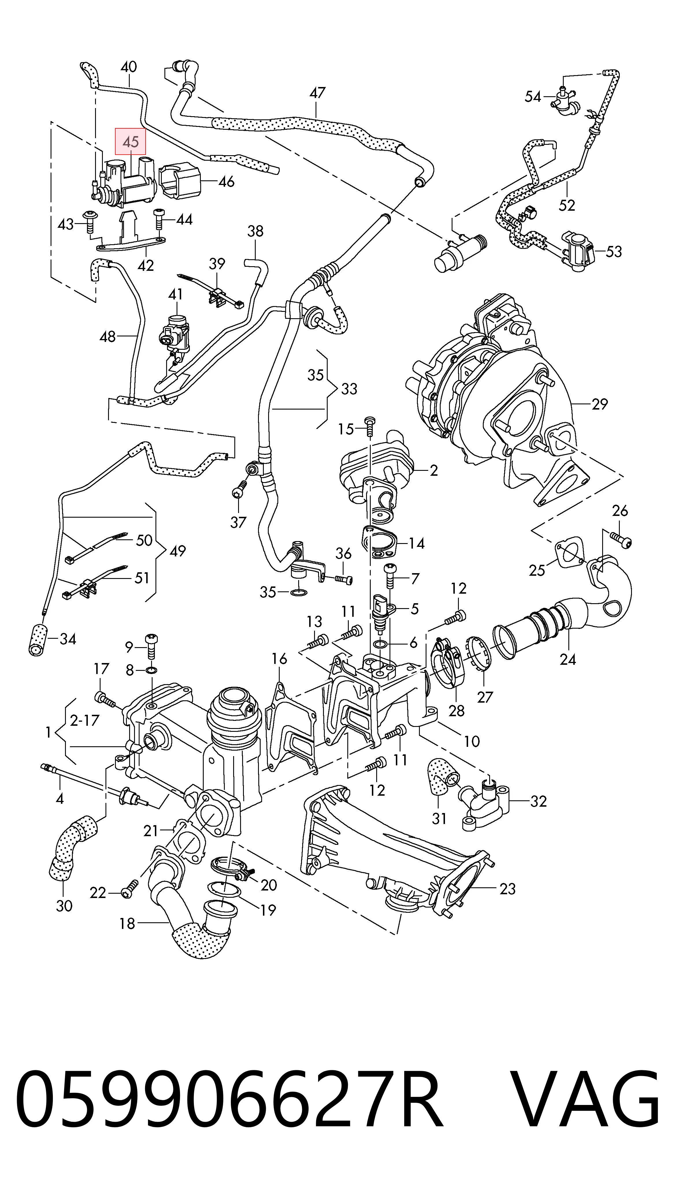 059906627R VAG Convertidor de pressão (solenoide) de supercompressão