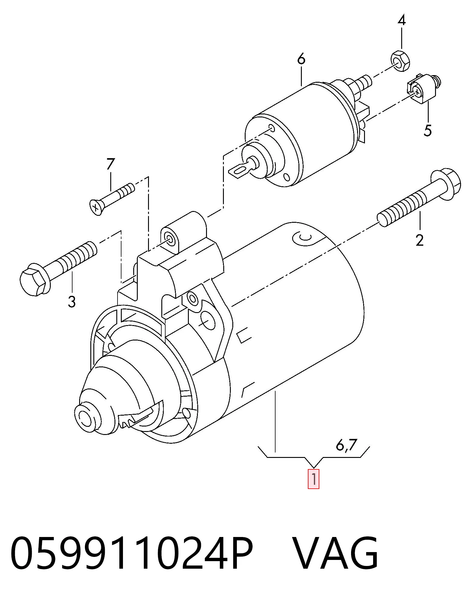 Motor de arranco VAG 059911024P preço, a partir de 155,20 USD