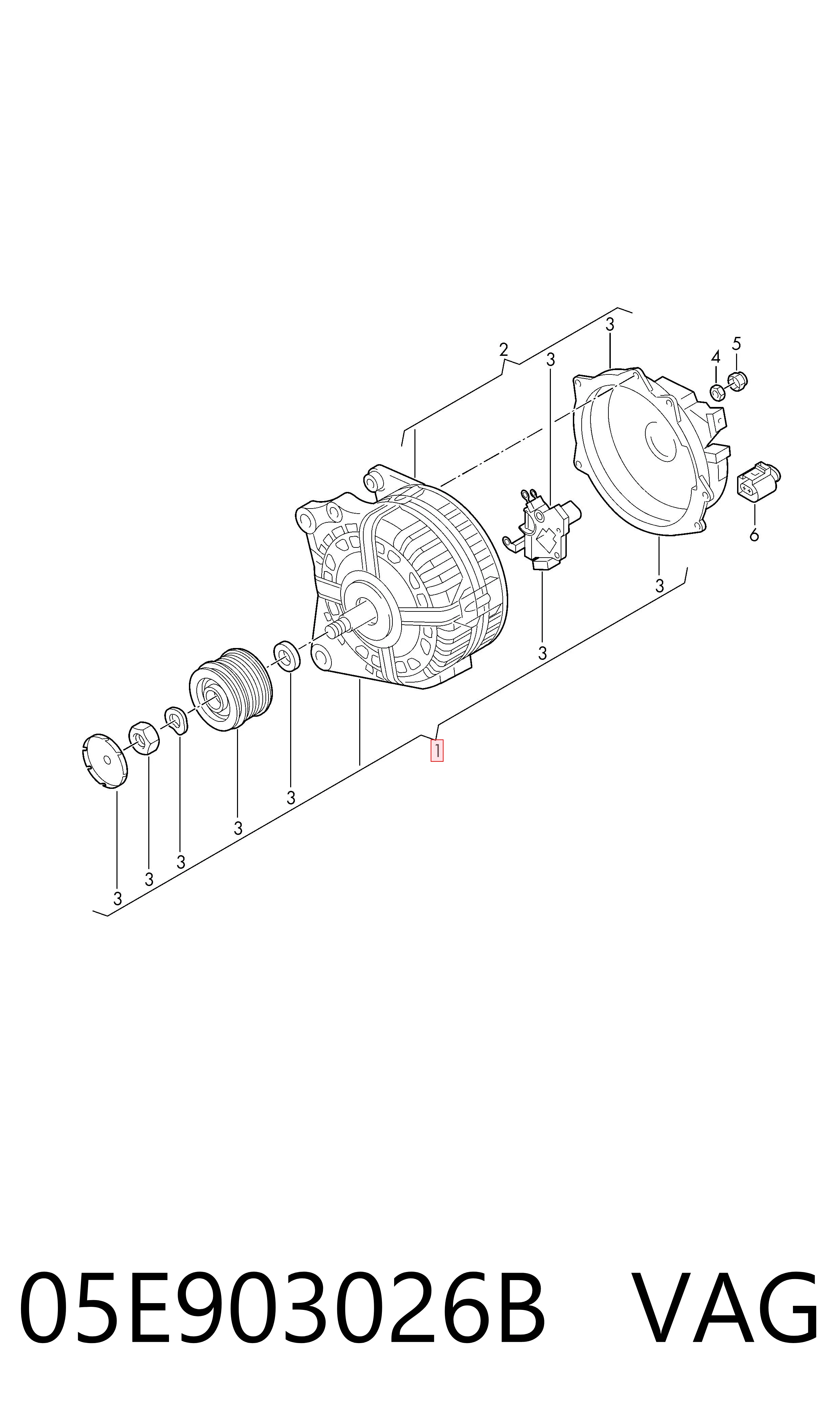 05E903026B VAG Gerador