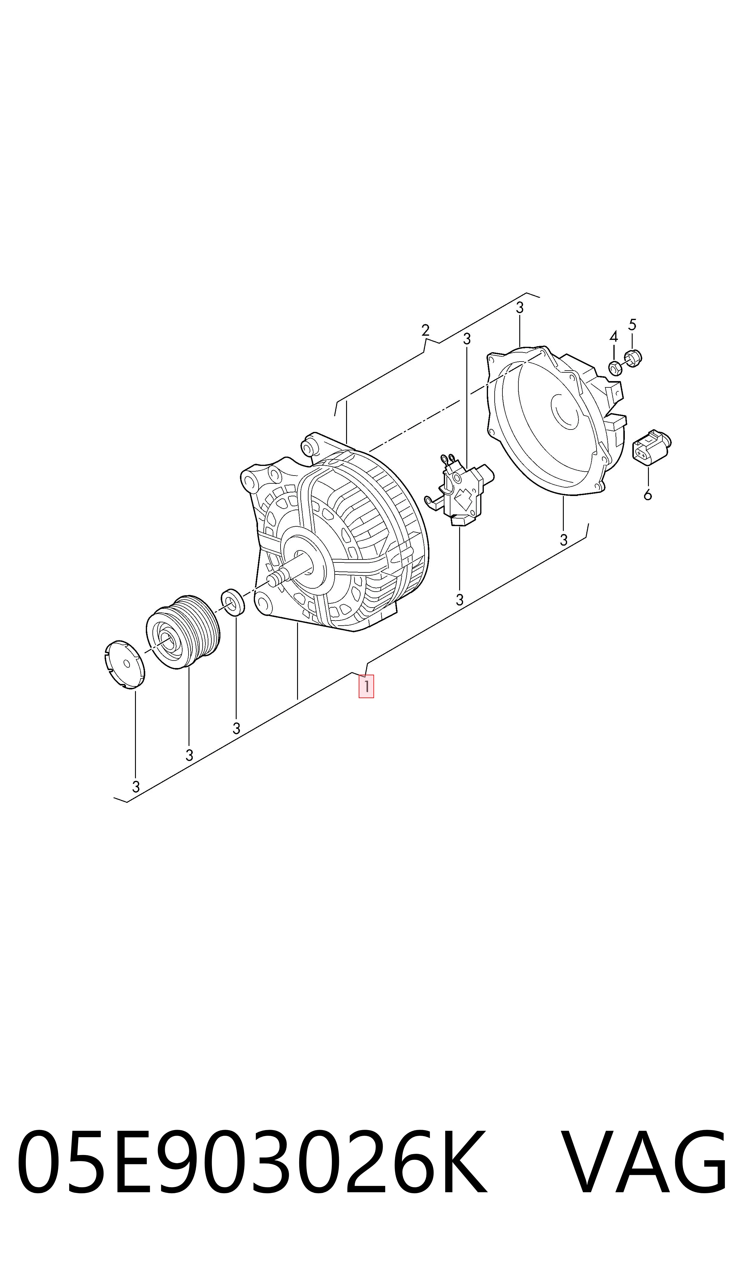 05E903026K VAG Gerador