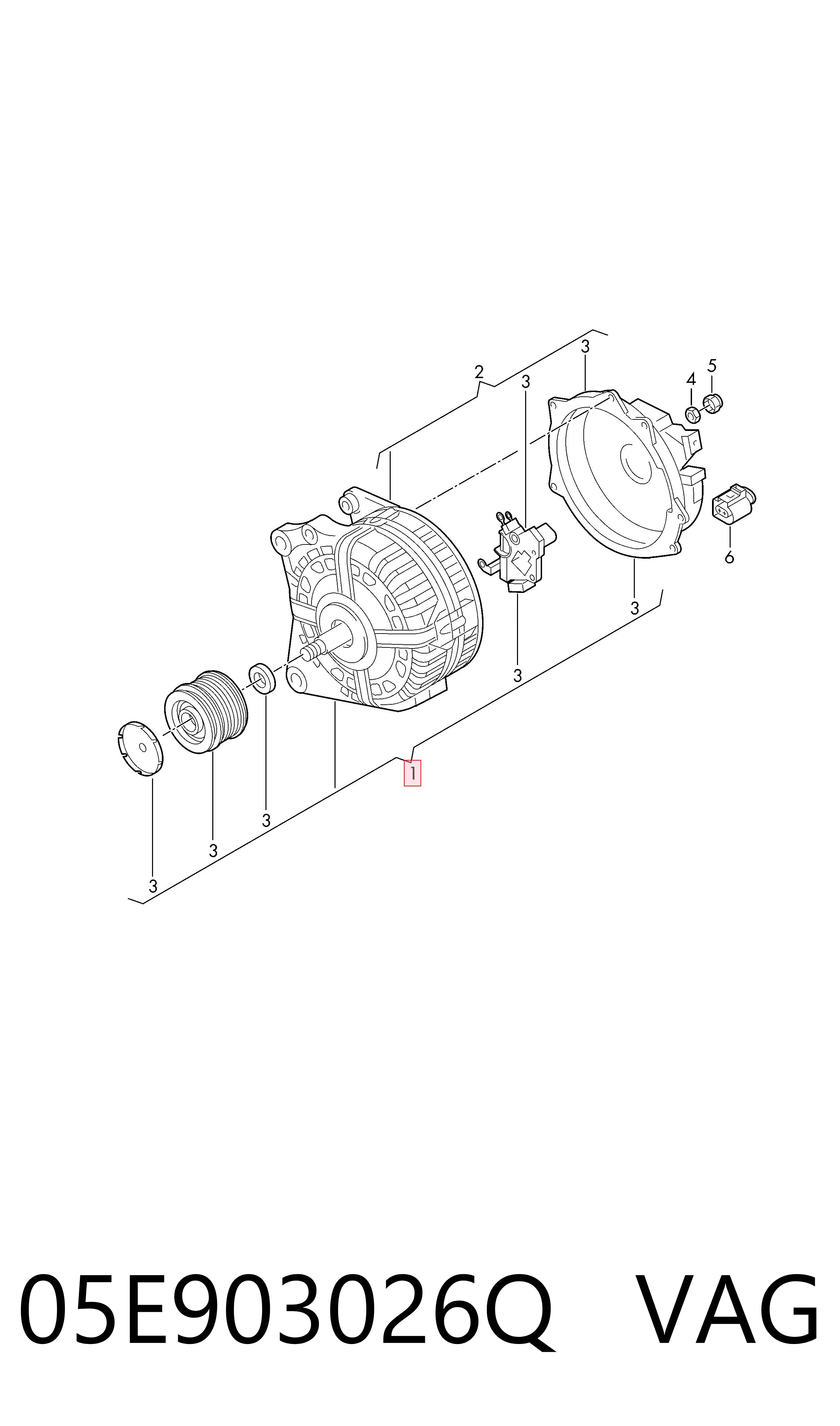 Gerador para Audi Q3  F3B