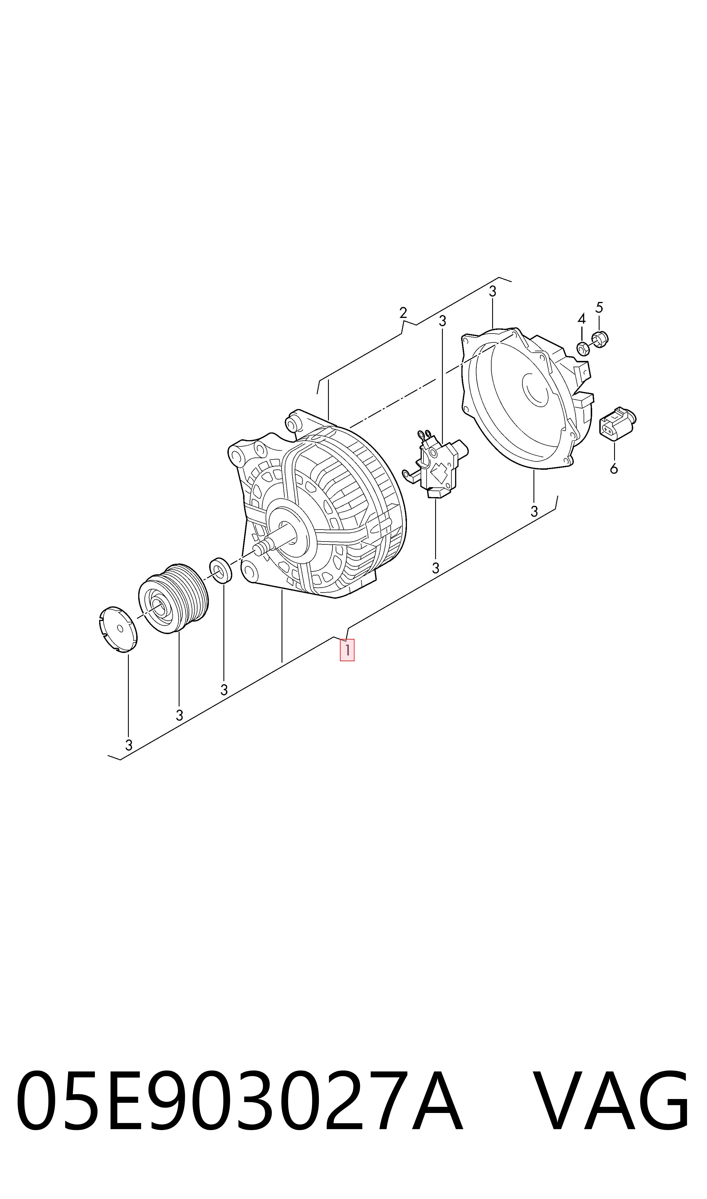 05E903027A VAG Gerador