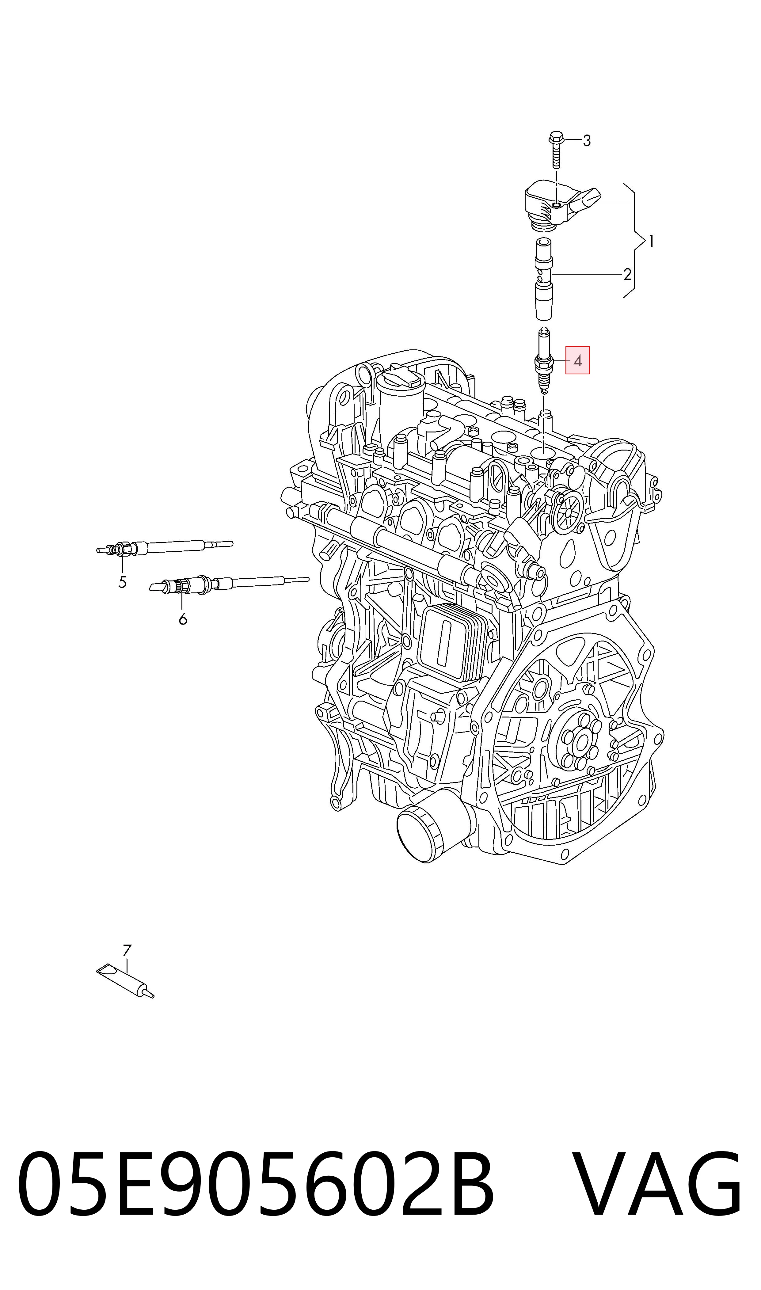  Vela de ignição Volkswagen Golf VIII carrinha (CG5, DB5) (2020 - 2026) VIII