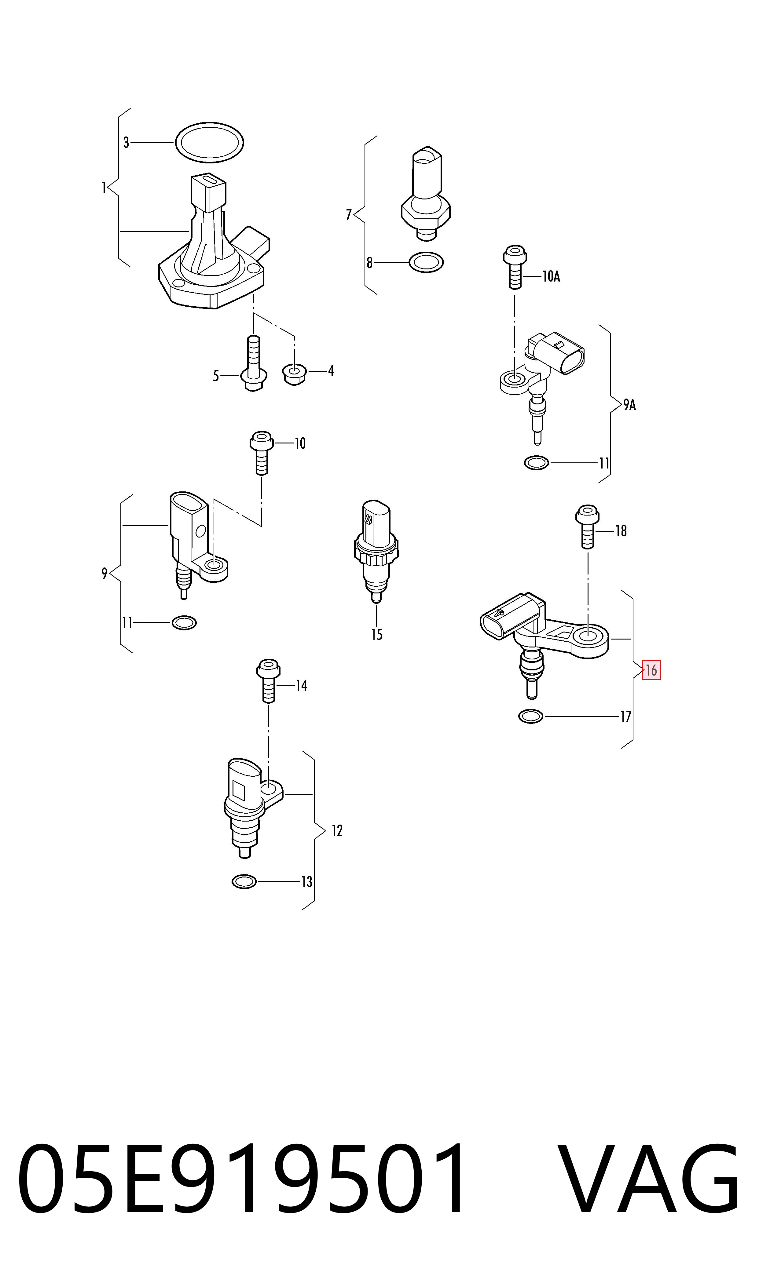 Sensor de temperatura do fluido de esfriamento Seat Leon  KL8, KLD ao melhor preço