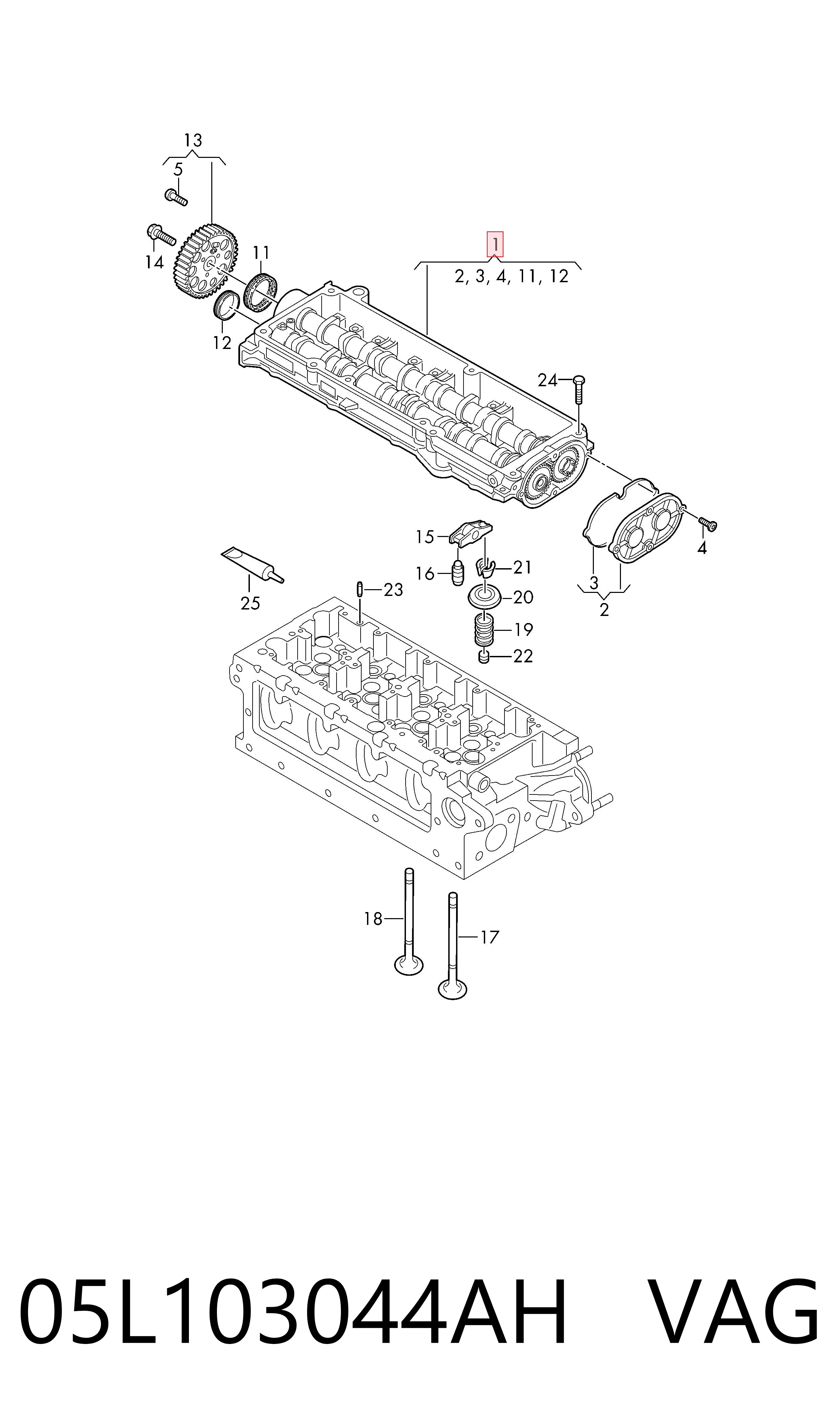 Cama da árvore distribuidora para Volkswagen Golf VIII CG5, DB5