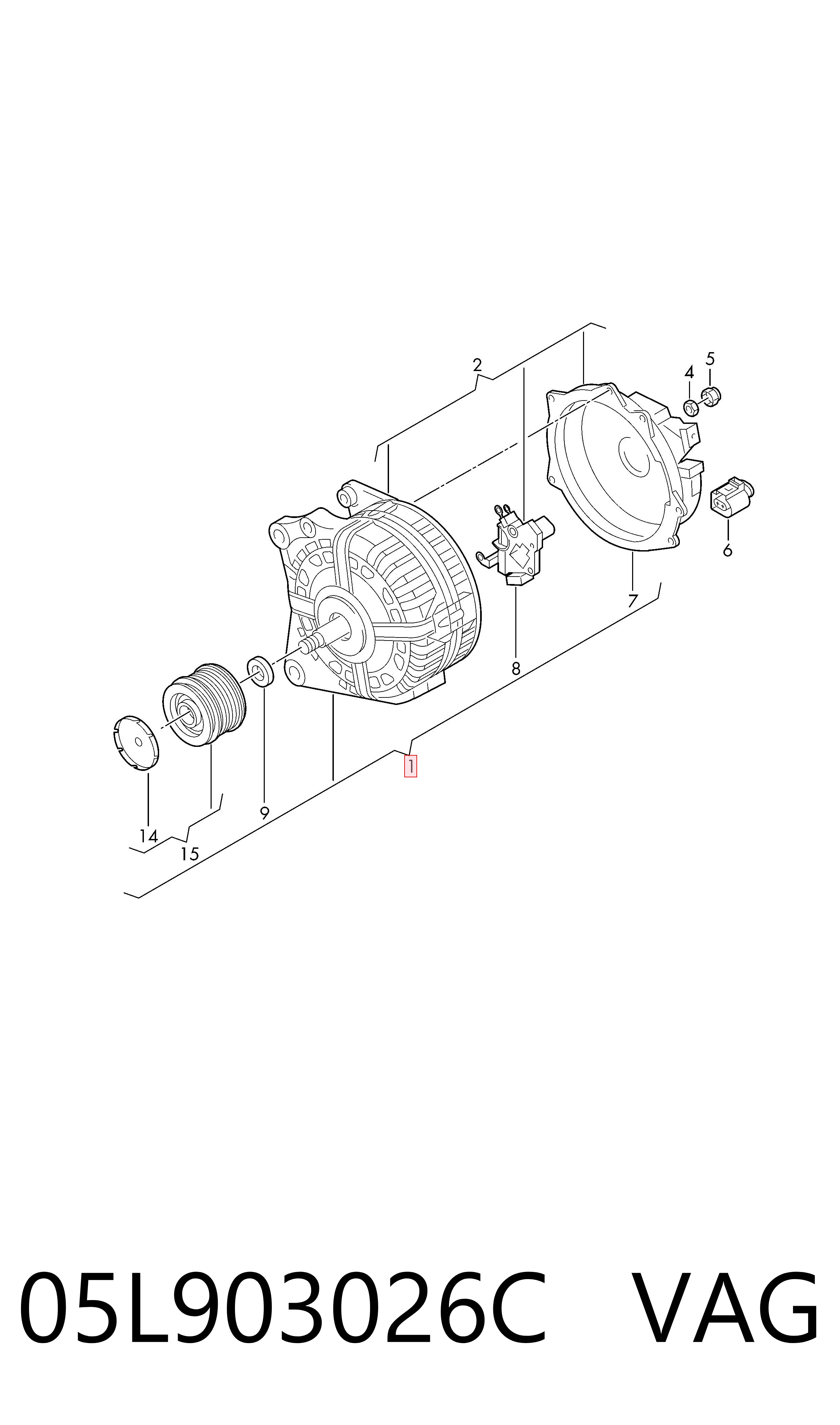 05L903026C VAG Gerador