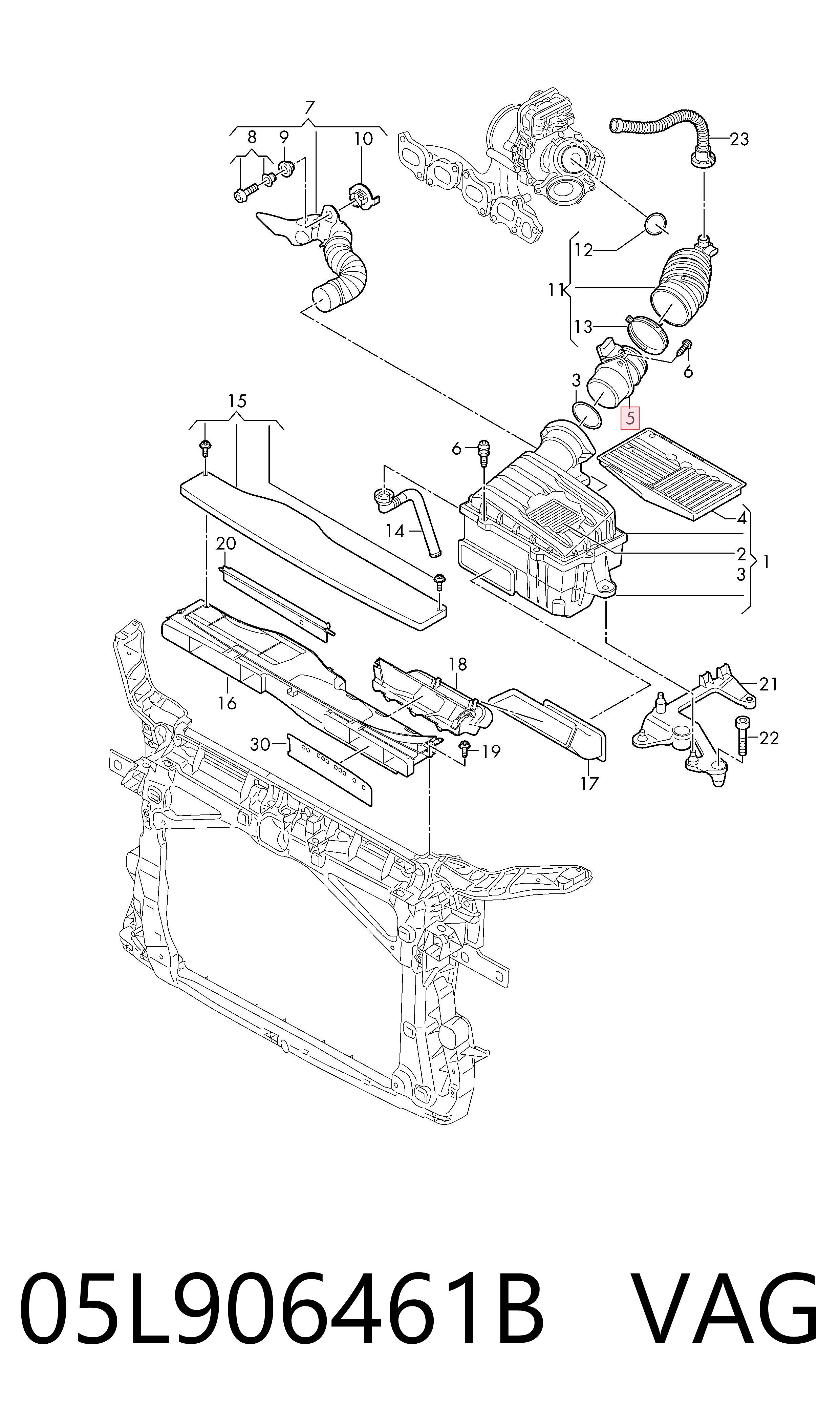 Sensor de fluxo (consumo) de ar, medidor de consumo M.A.F. - (Mass Airflow) Audi A3 Sportback 8YA, 8YF