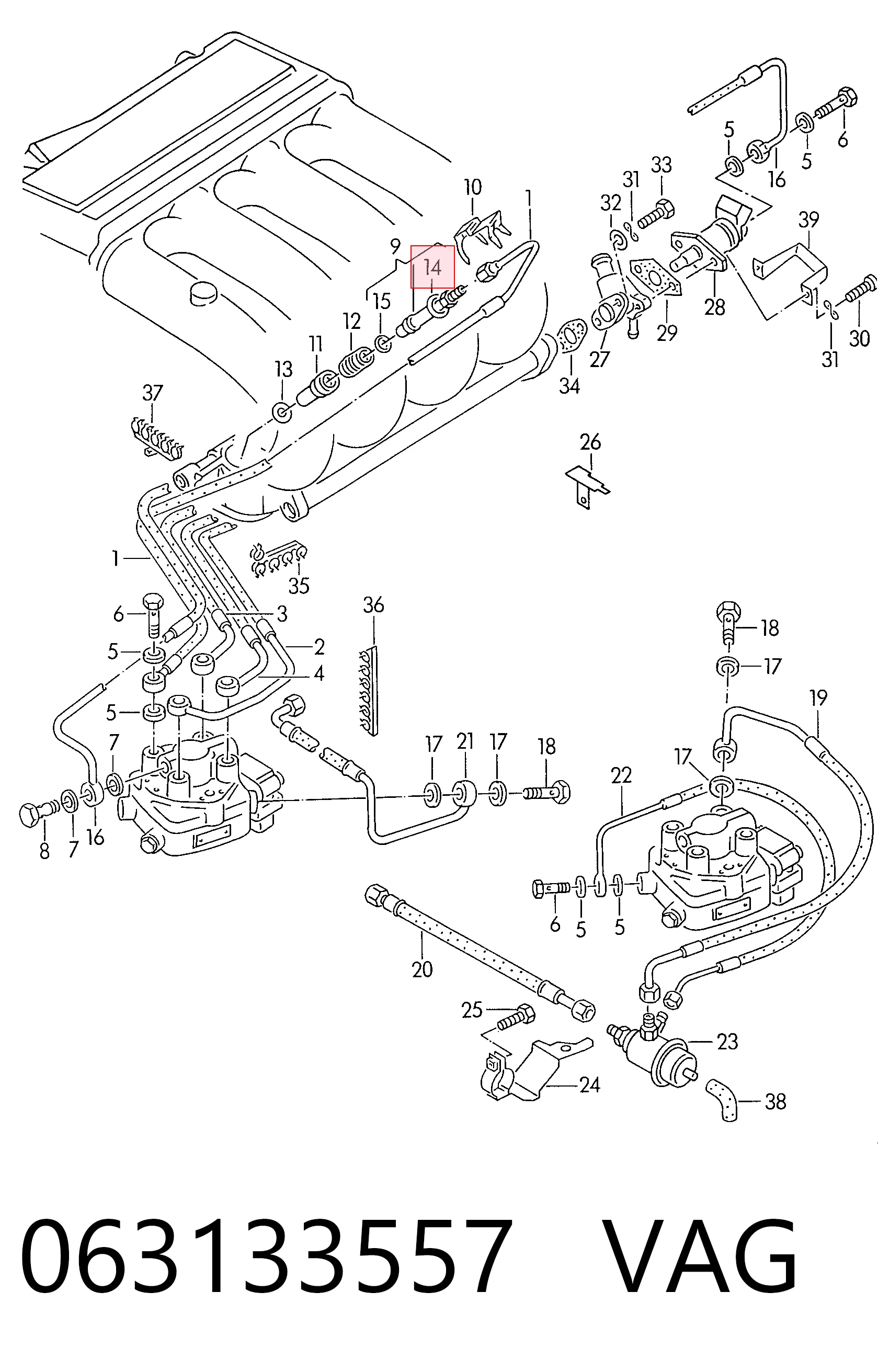 Kit de reparação do injetor para Volkswagen Caddy 14
