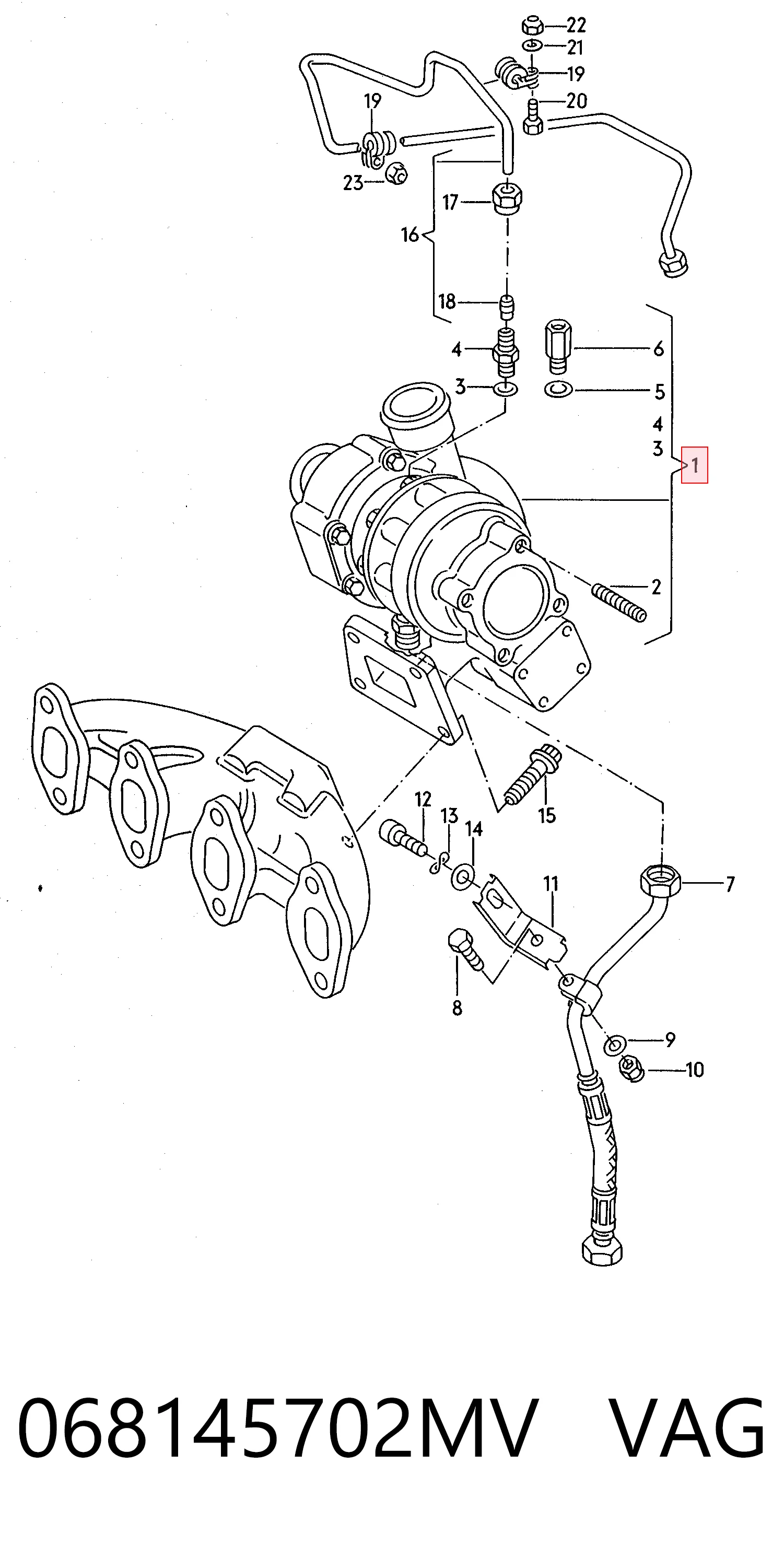 Turbina para Volkswagen Golf II 19E, 1G1