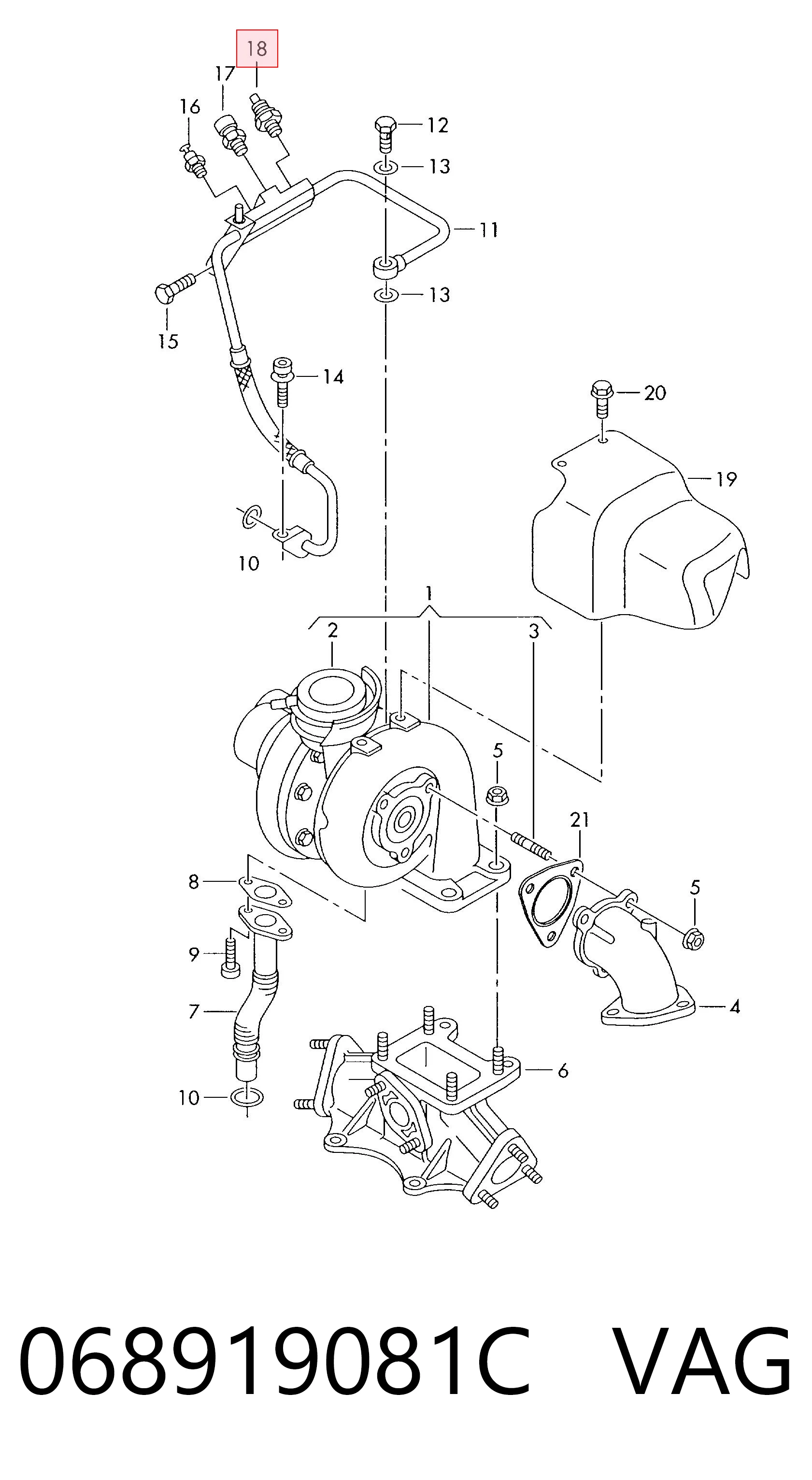 068919081C VAG Sensor de pressão de óleo