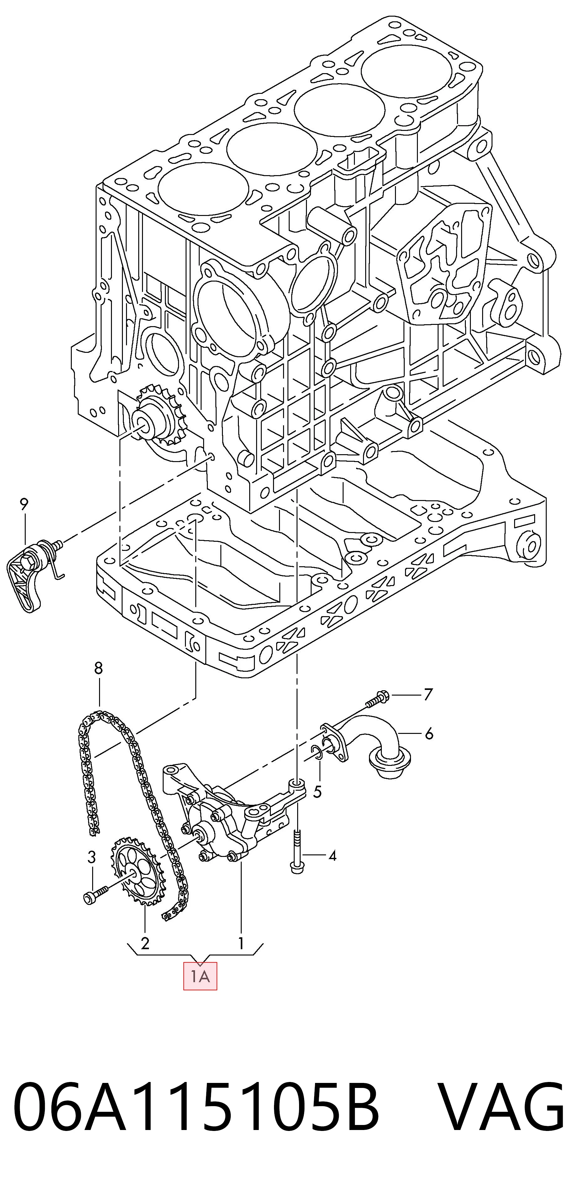 06A115105B VAG Bomba de óleo