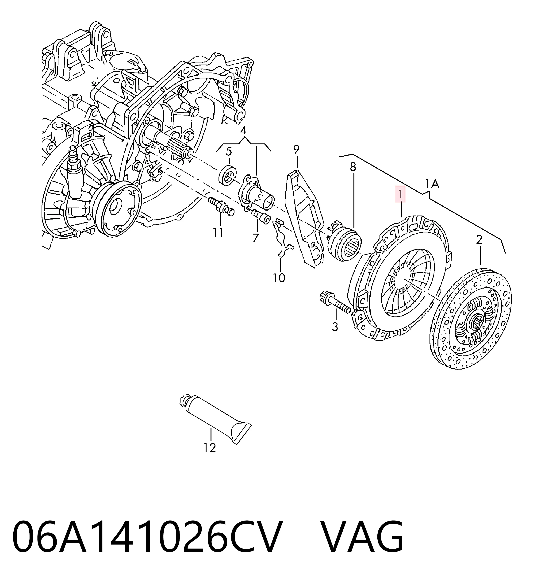  Cesta de embraiagem Volkswagen Transporter T5 ônibus (7HB, 7HJ, 7EB, 7EJ) (2003 - 2016) T5
