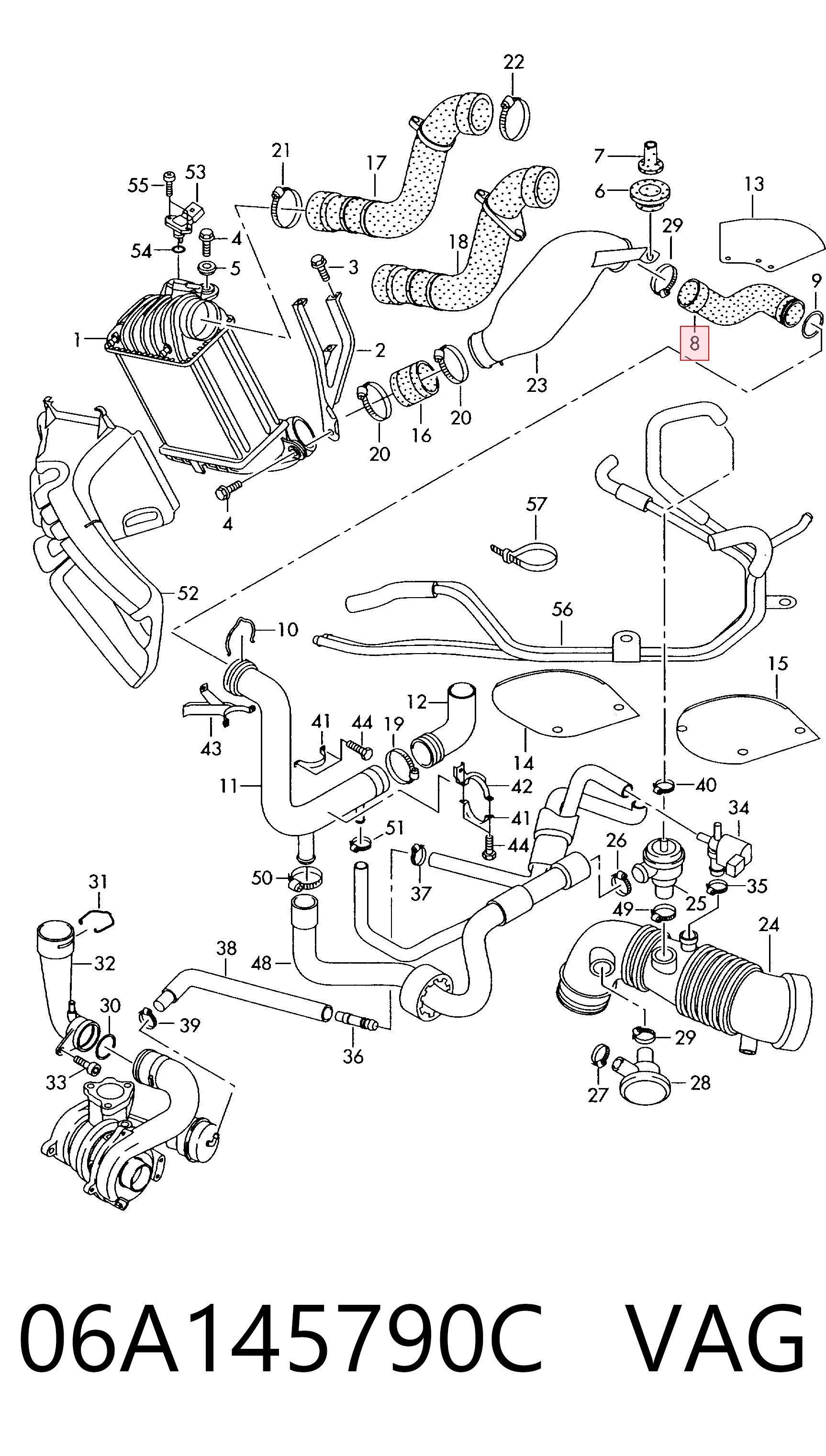 06A145790C VAG Cano derivado de ar