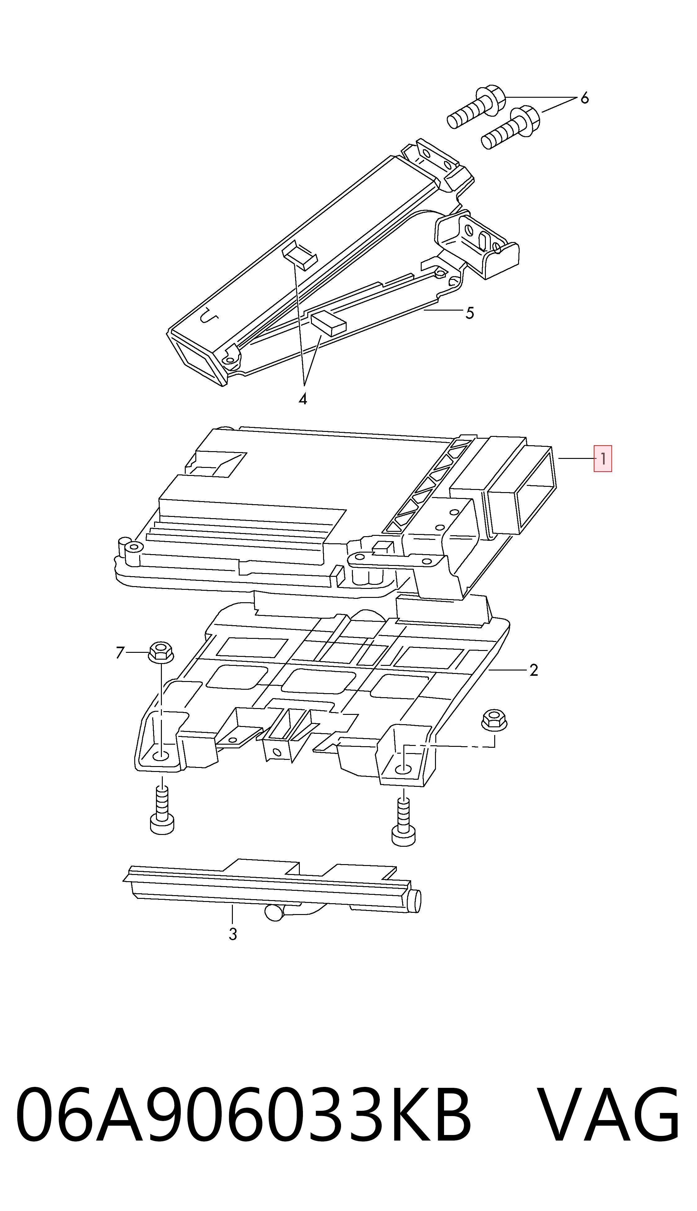 06A906033KB VAG Módulo de direção (Centralina eletrônica) de motor
