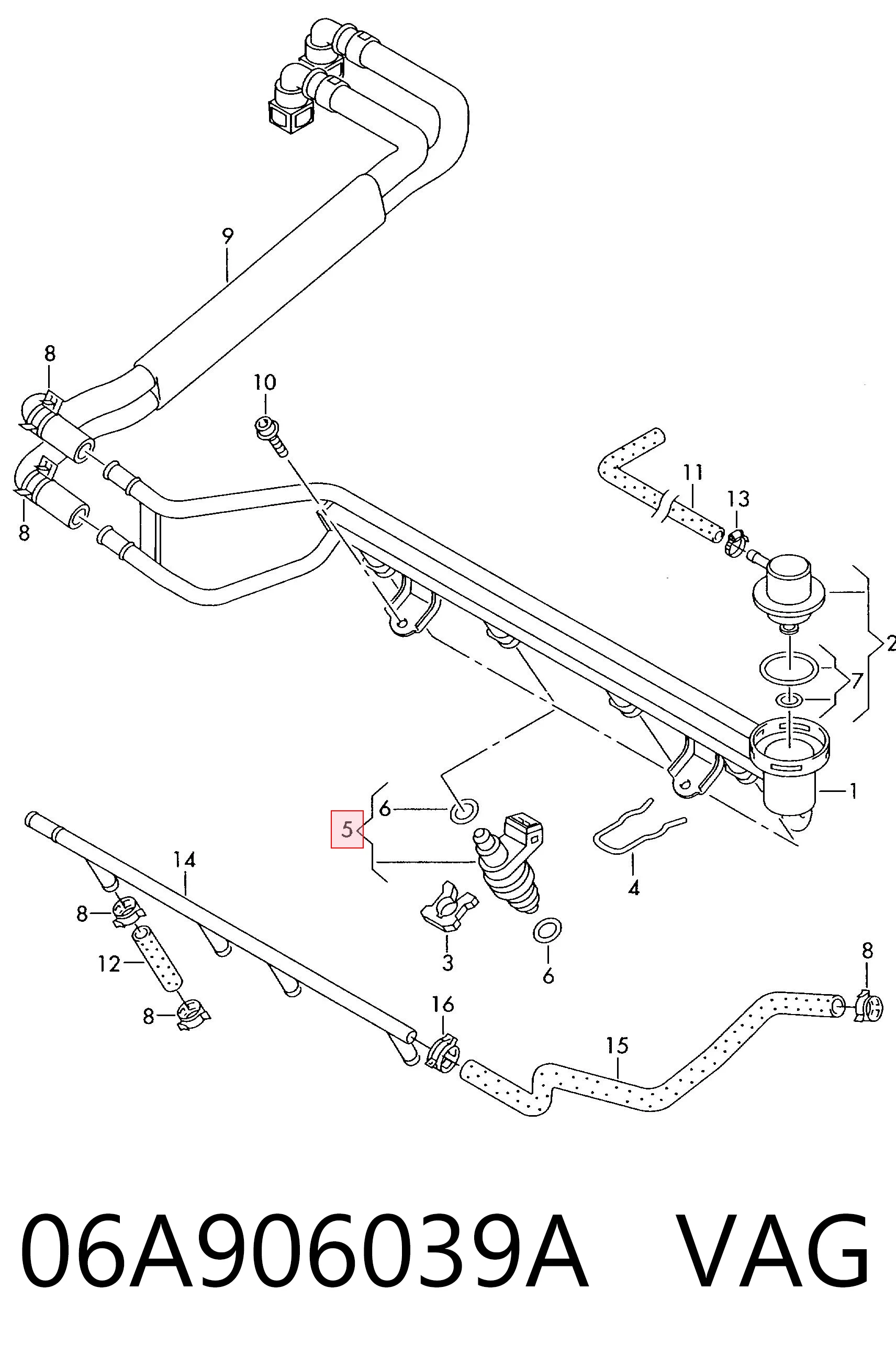 06A906039A VAG Injetor de injeção de combustível