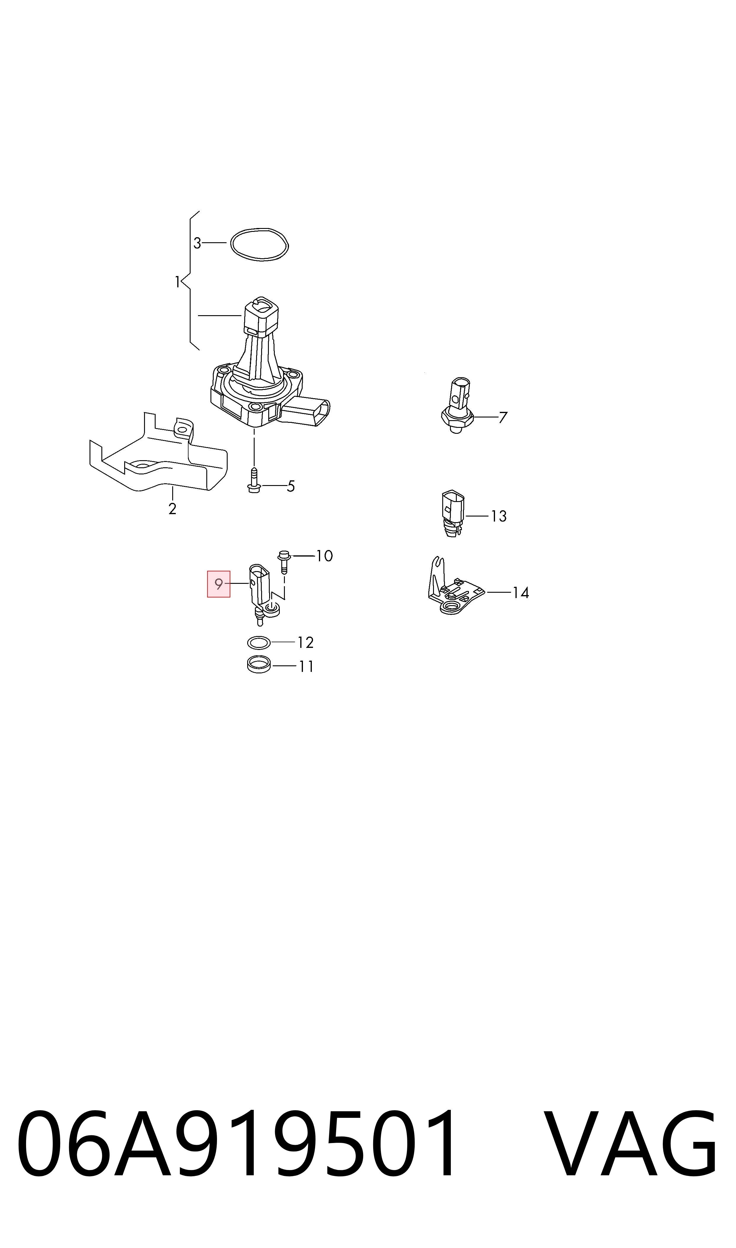 Compre 06A919501 VAG Sensor de temperatura do fluido de esfriamento