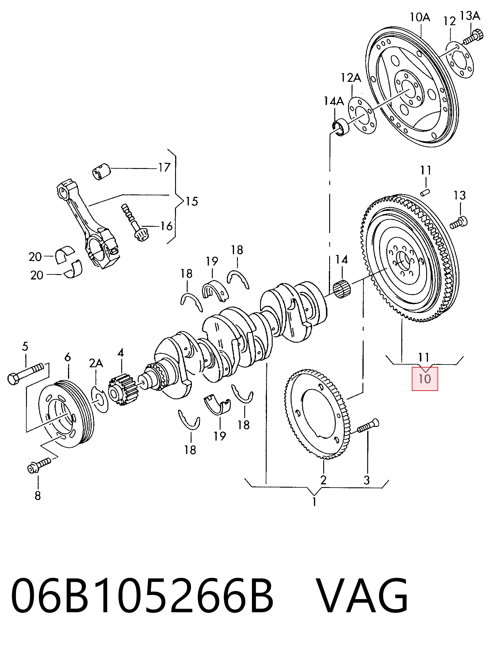 Volante de motor INA 415012710