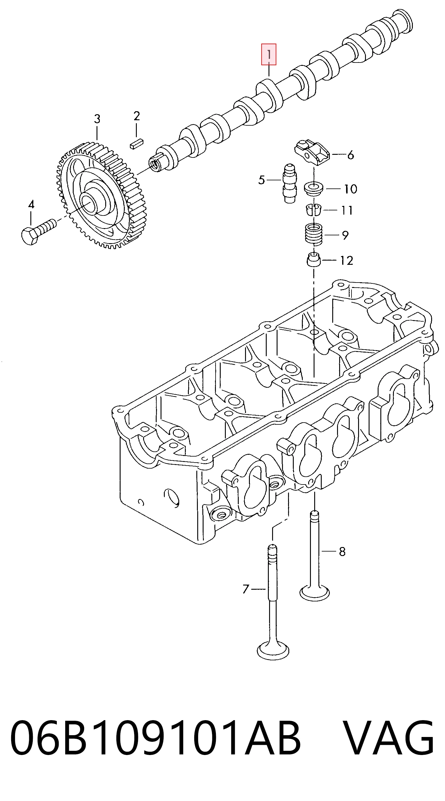 Árvore distribuidora de motor 3M109039 AND