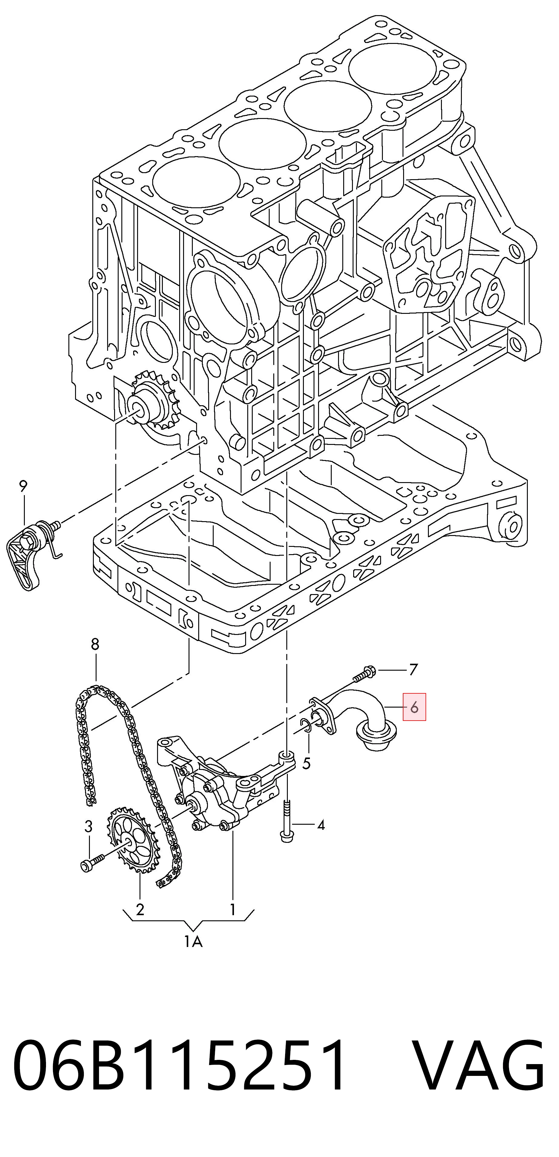 Receptor de óleo (coletor de óleo) para Audi A4 B5 8D2