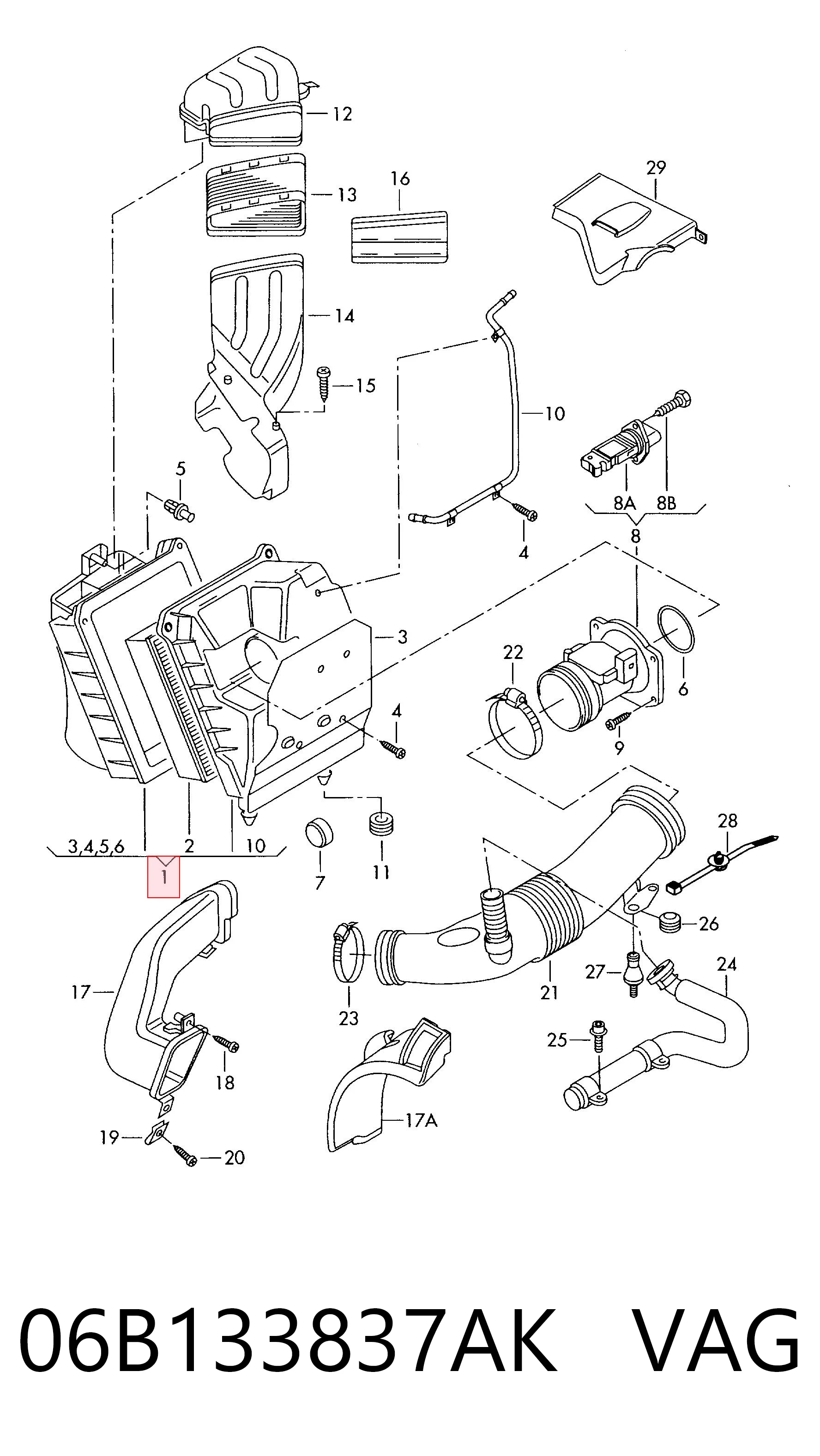 06B133837AK VAG