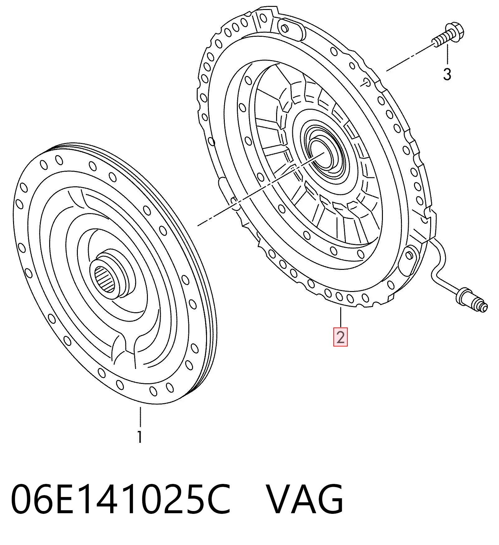 Cesta de embraiagem para Volkswagen Touareg II 7P5, 7P6