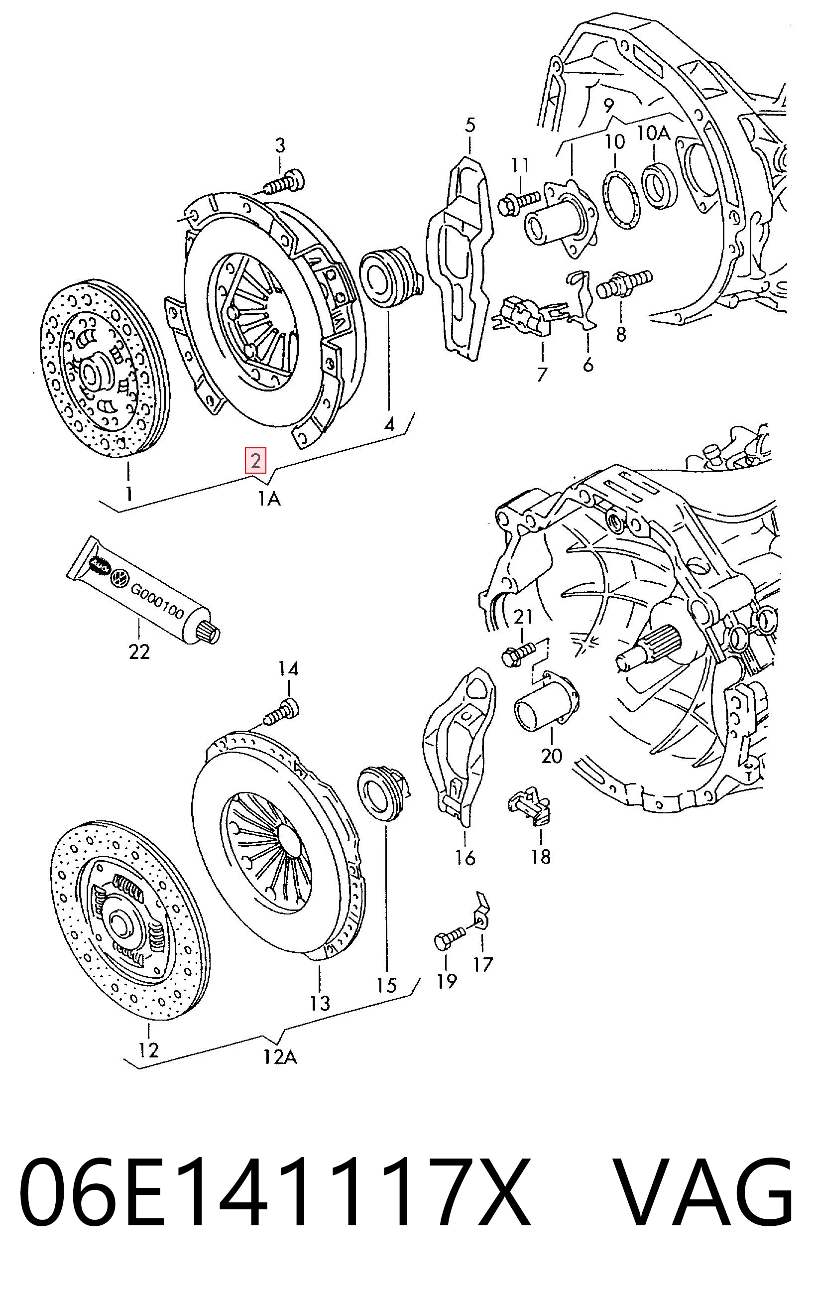 Cesta de embraiagem Audi A6 C6 4F2