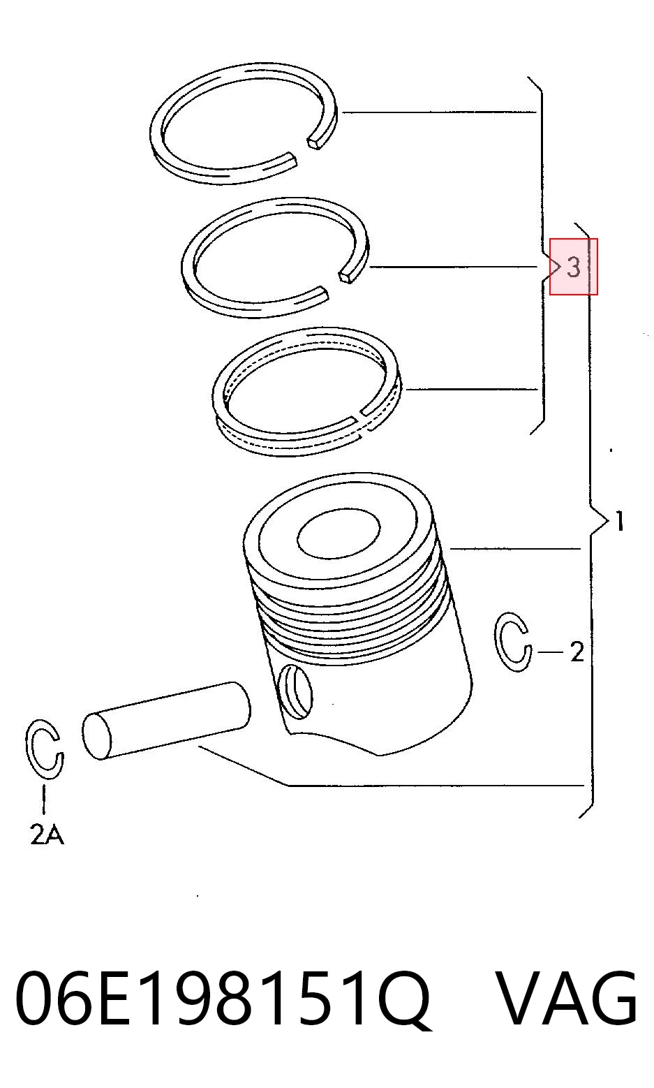 Kit de anéis de pistão de motor, STD. VAG 06E198151Q preço, a partir de 36,70 USD