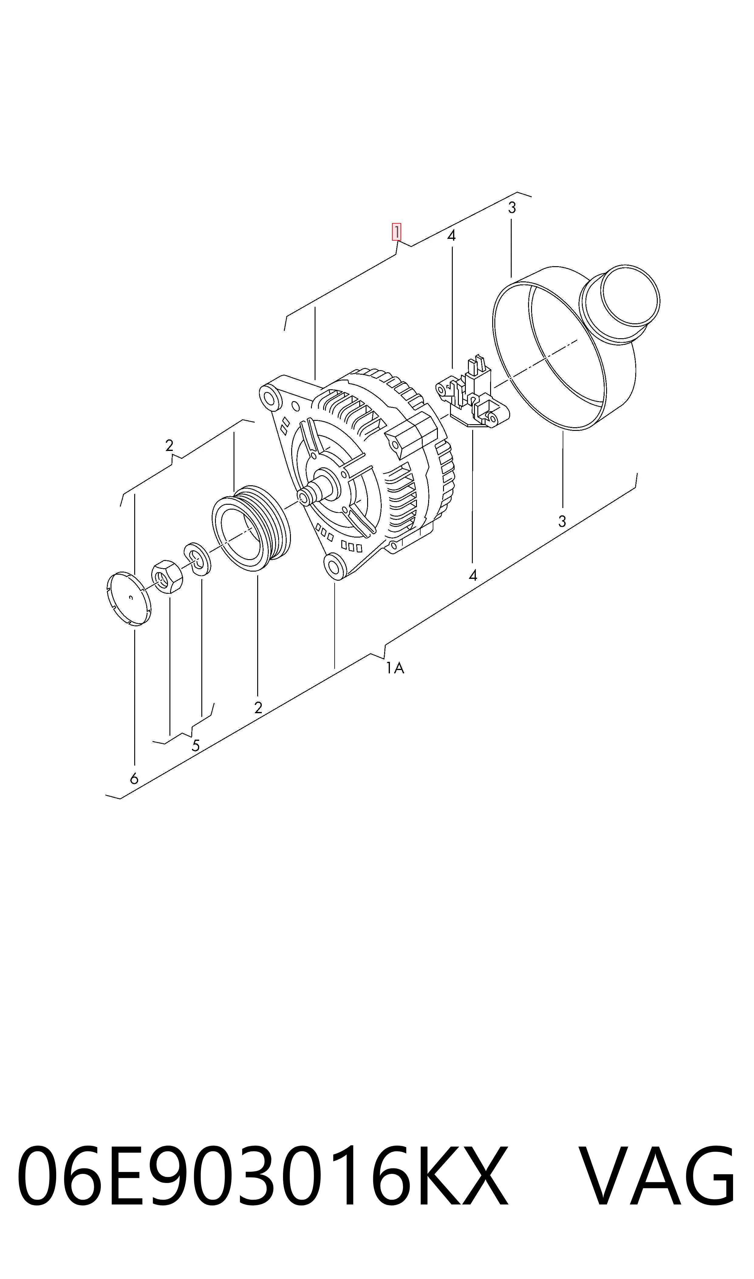 06E903016KX VAG Gerador