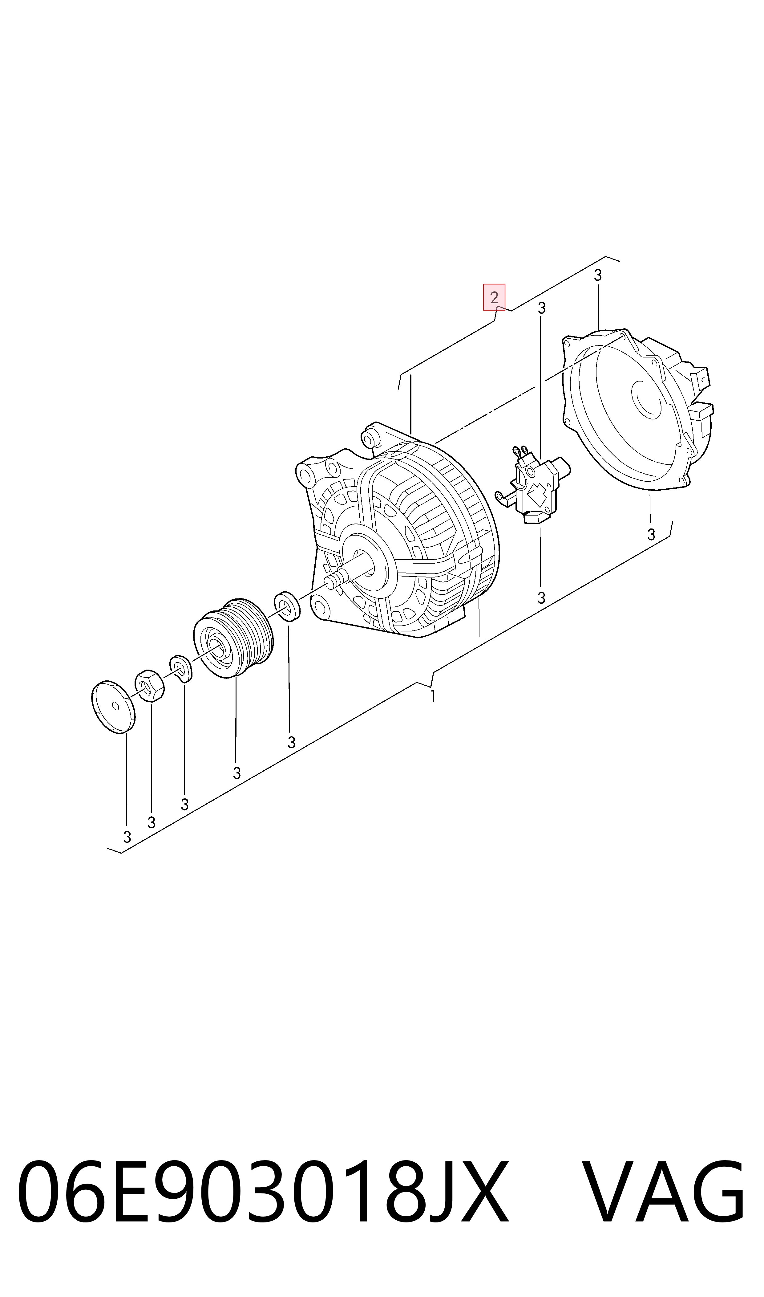 06E903018JX VAG Gerador