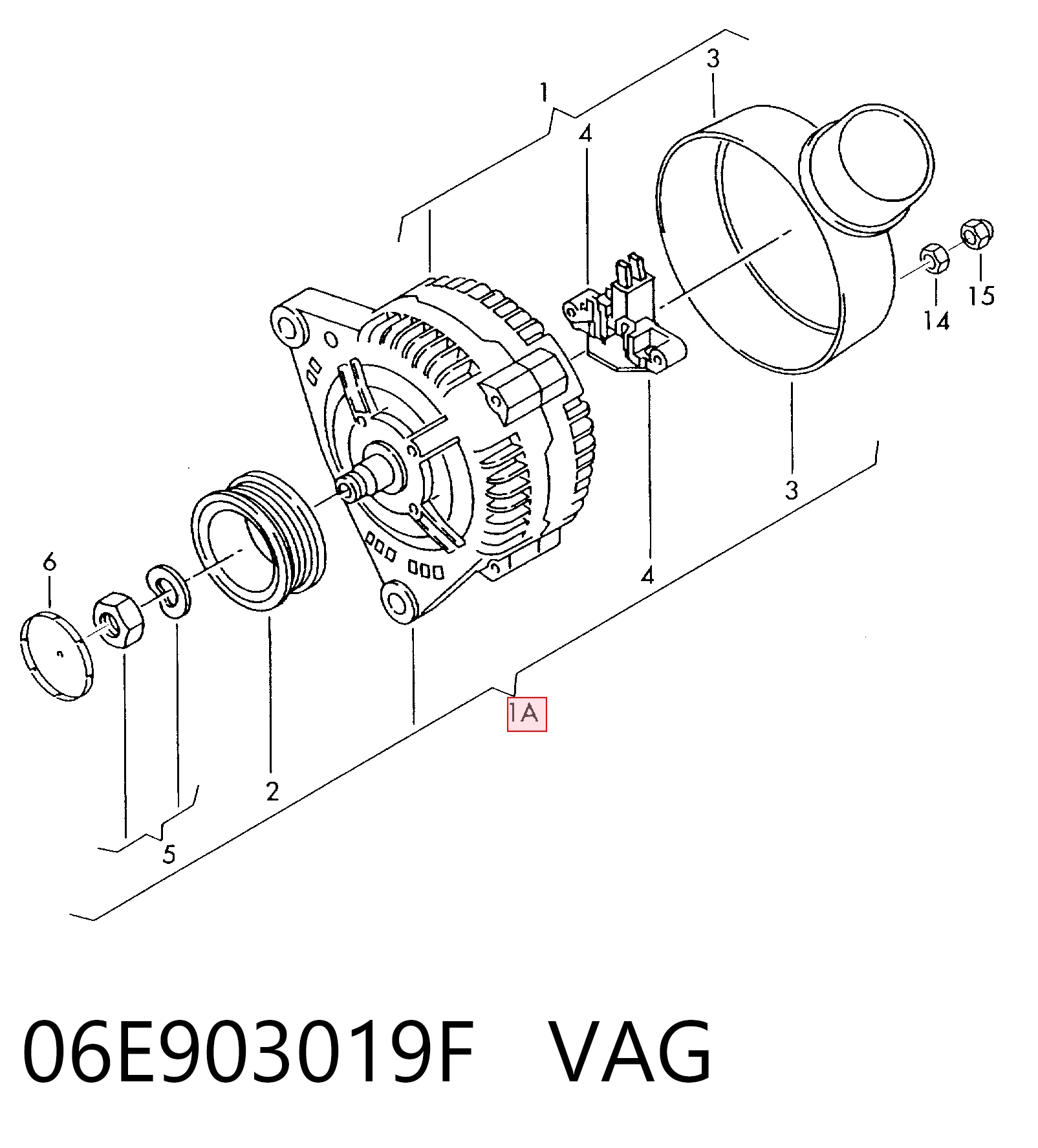 06E903019F VAG Gerador