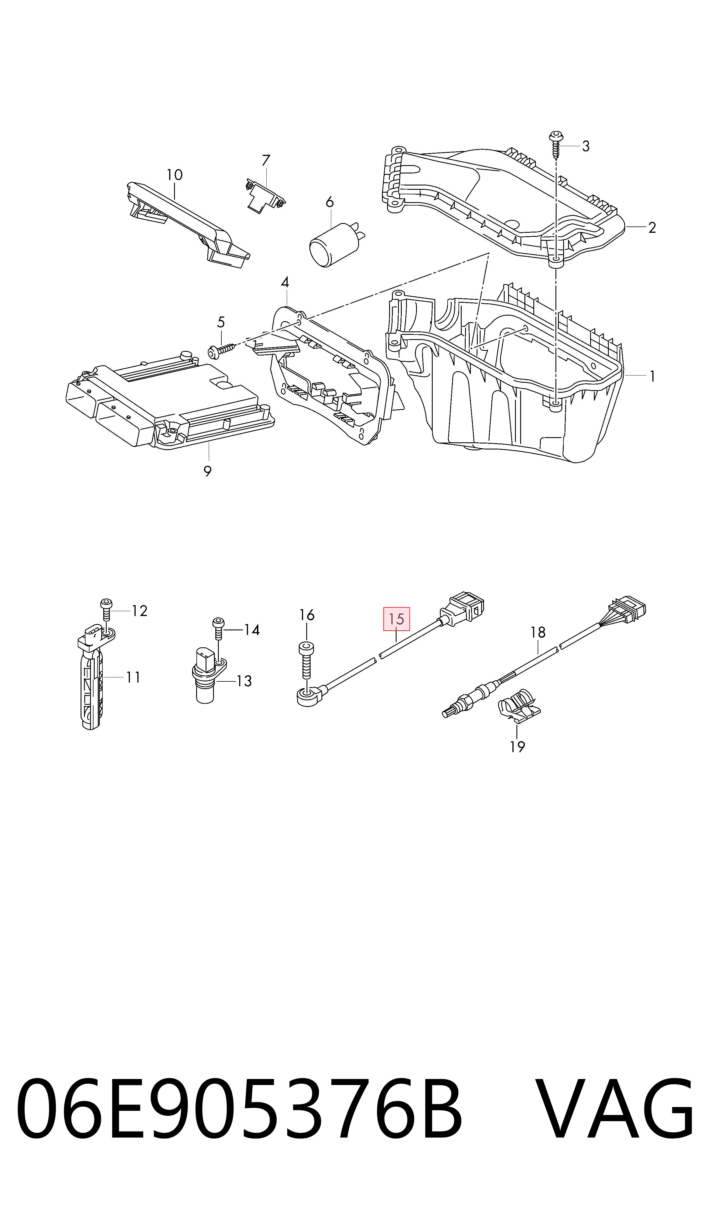 06E905376B VAG Sensor de detonação