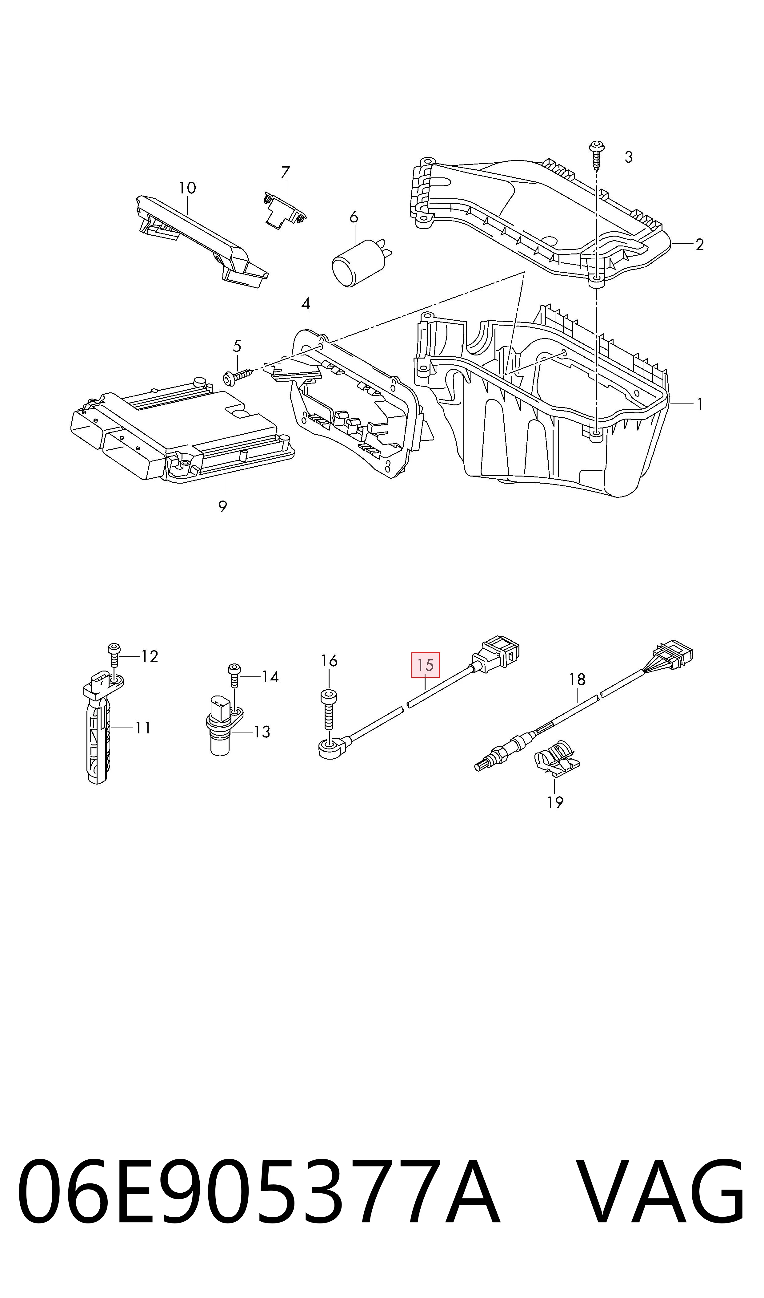 06E905377A VAG Sensor de detonação