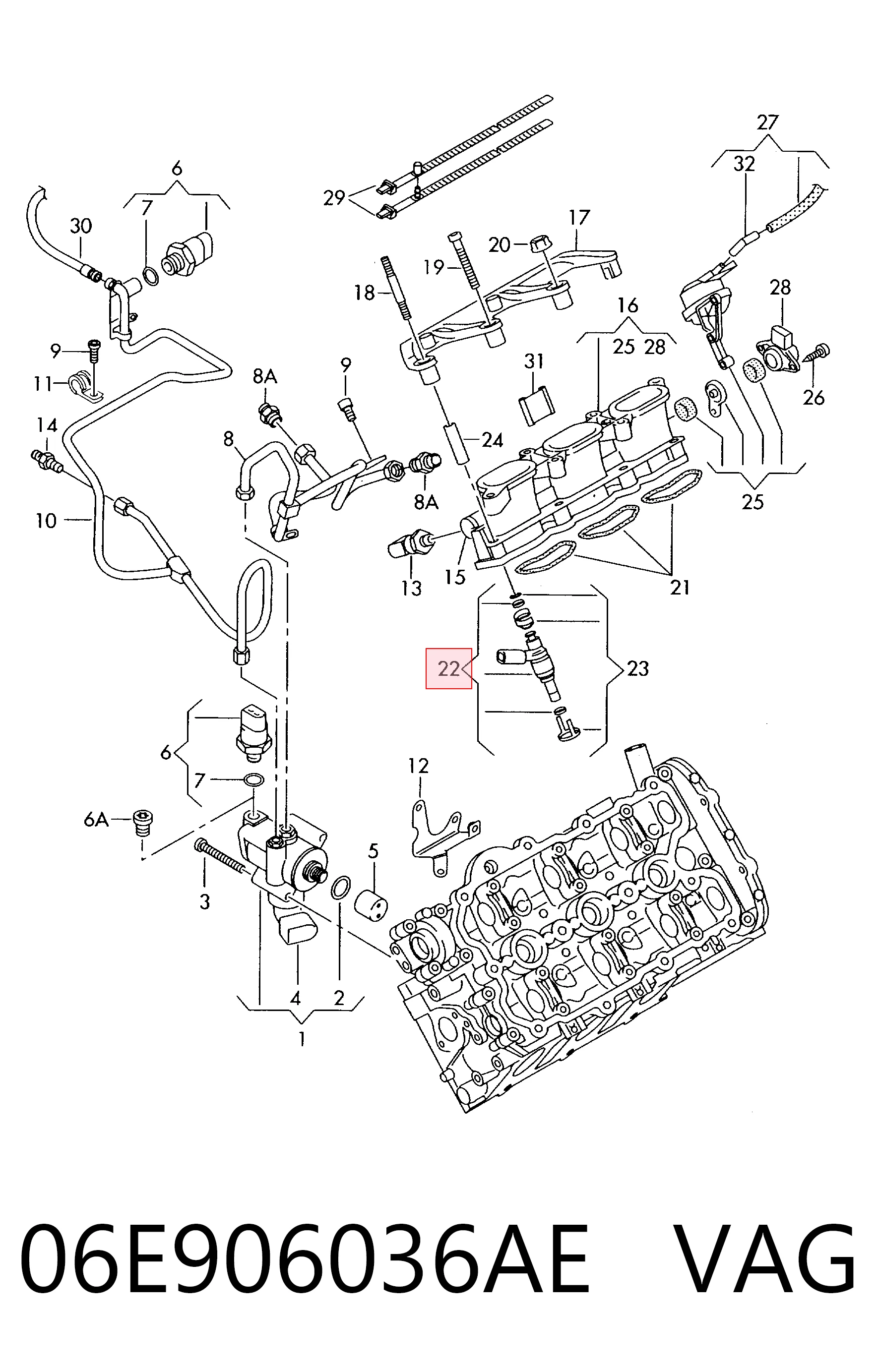 Injetor de injeção de combustível VAG 06E906036AE preço, a partir de 142,18 USD