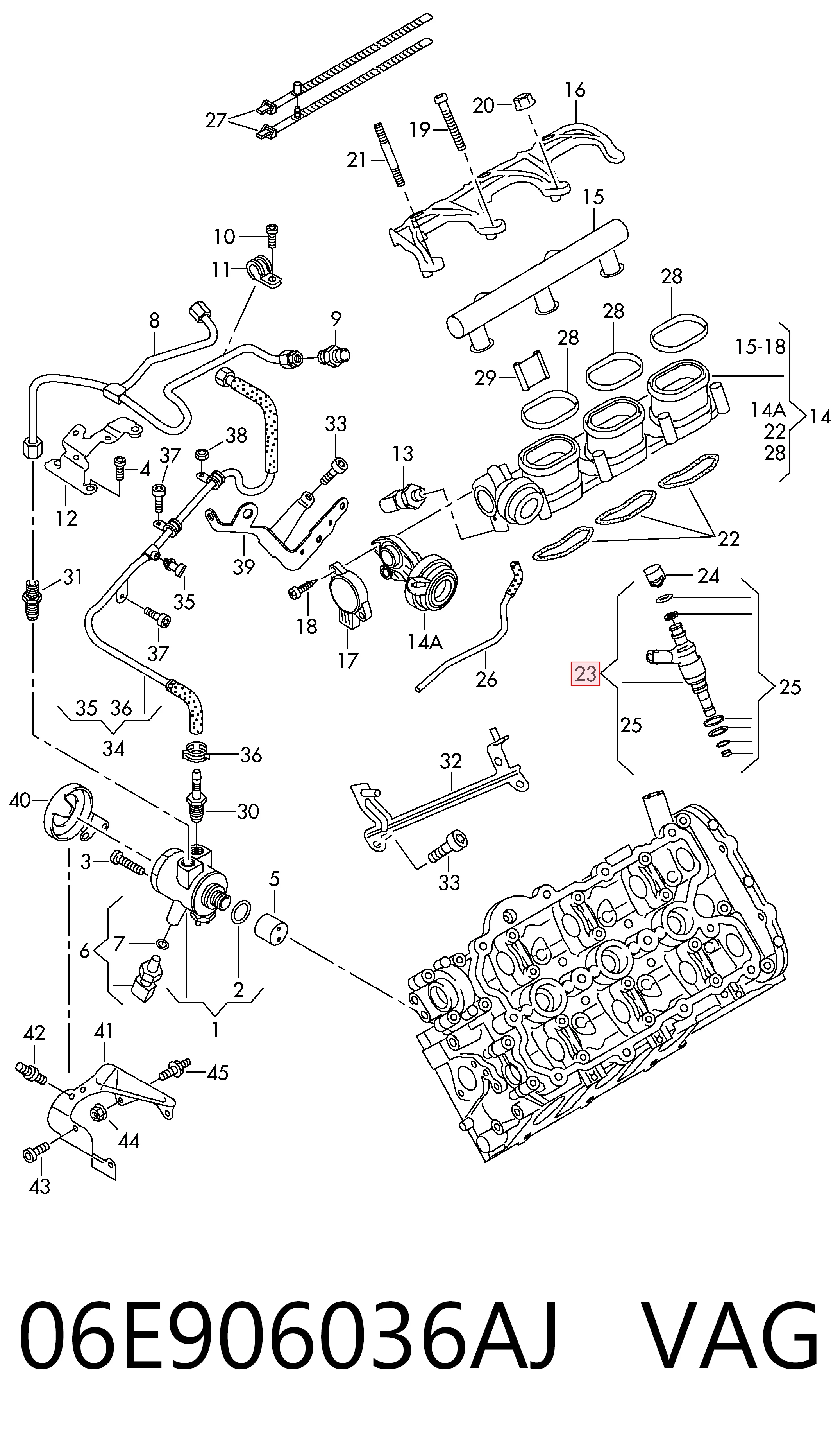 Injetor de injeção de combustível VAG 06E906036AJ preço, a partir de 165,65 USD