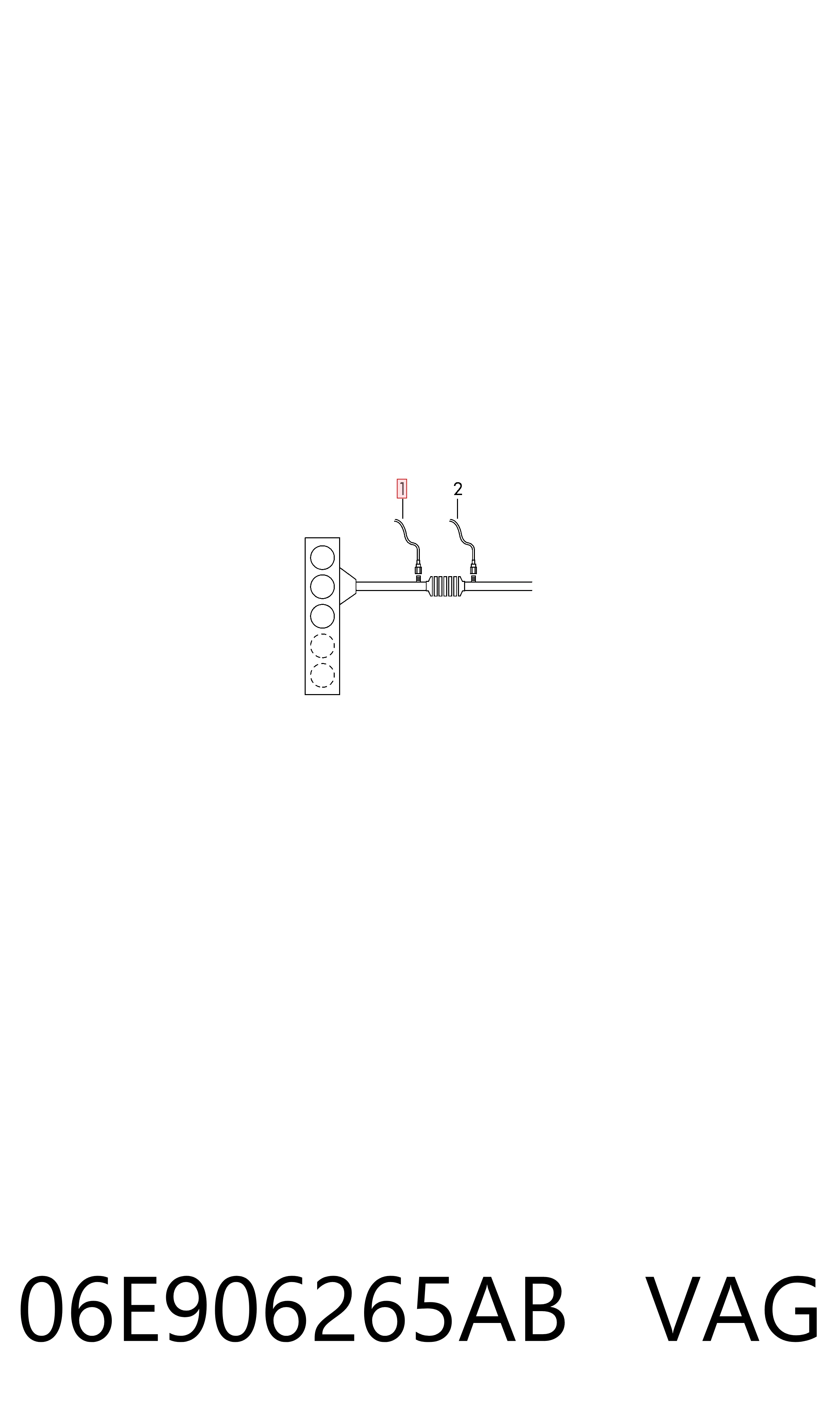 06E906265AB VAG Sonda lambda, sensor de oxigênio