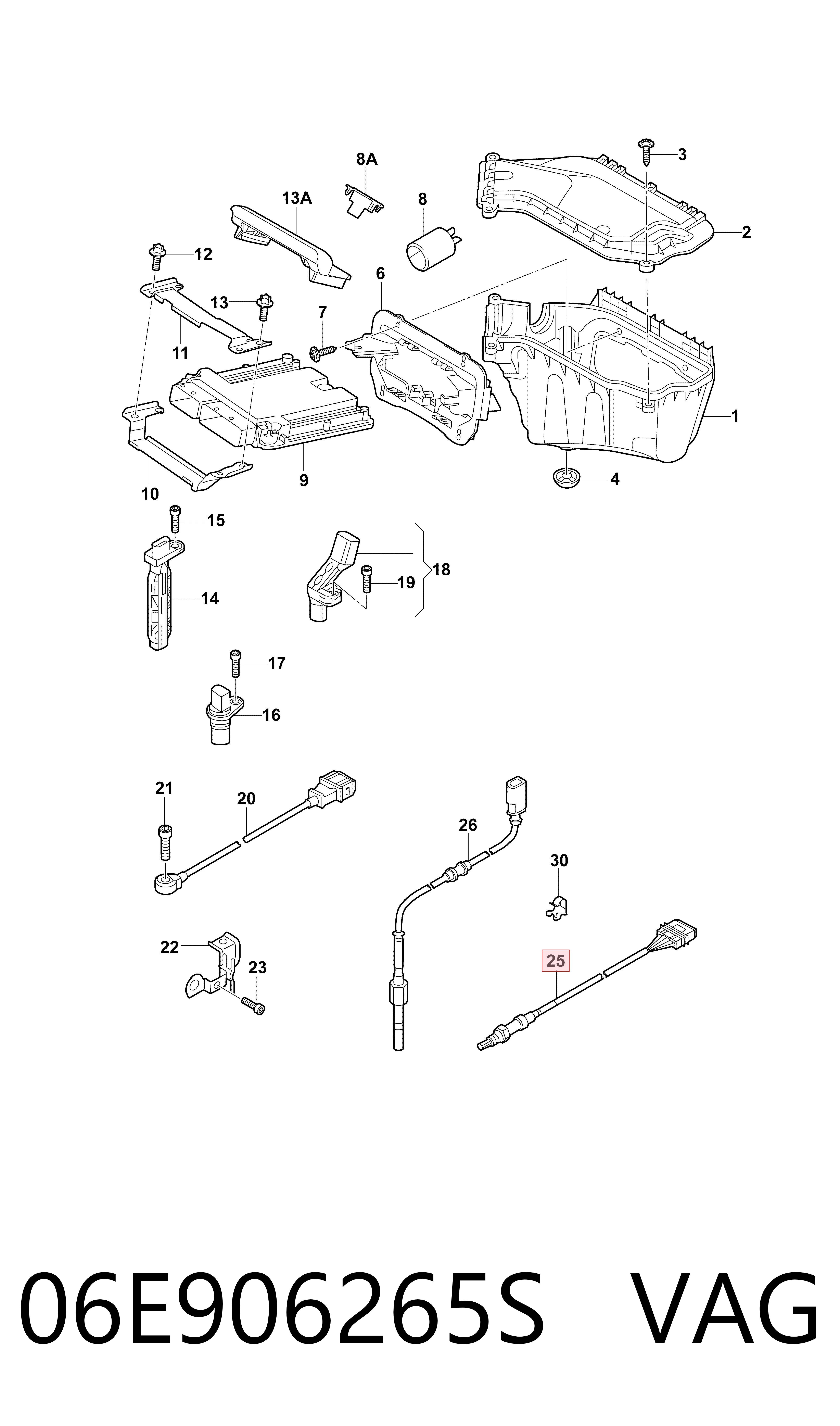 Sonda lambda, sensor de oxigênio até o catalisador VAG 06E906265S preço, a partir de 86,49 USD