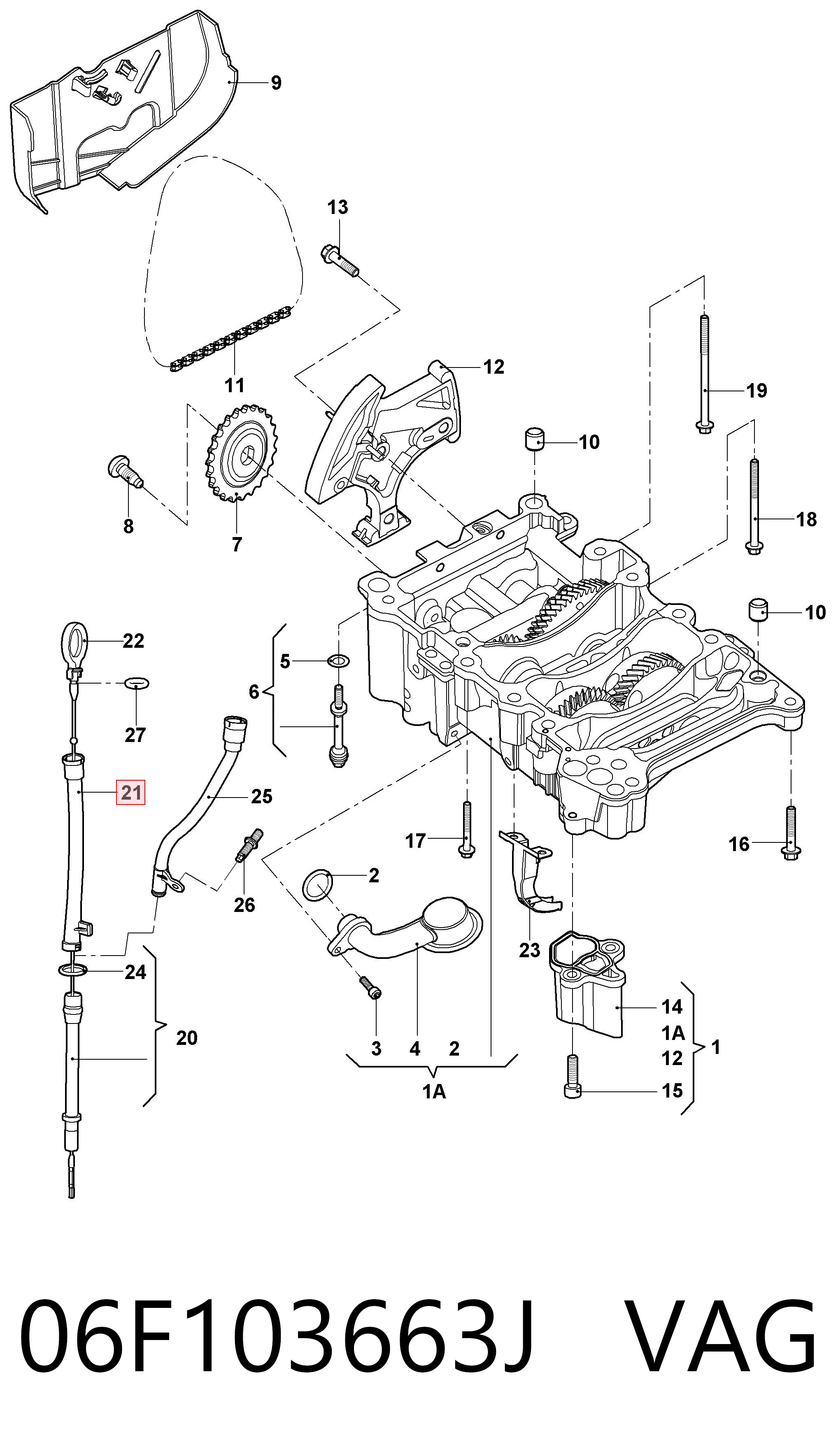 Guia de sonda indicador do nível de óleo no motor VAG 06F103663J preço, a partir de 5,68 USD