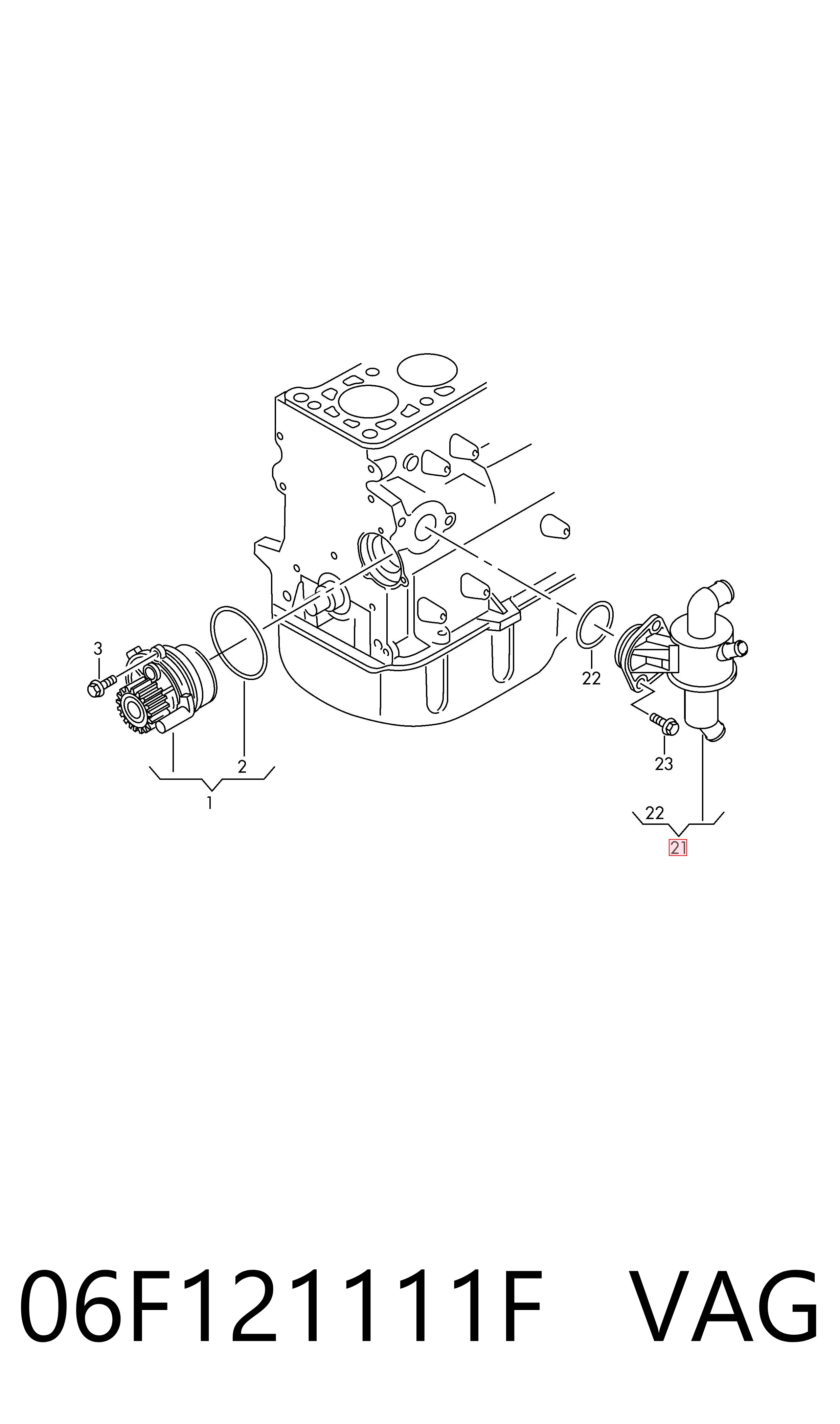 06F121111F VAG Termostato