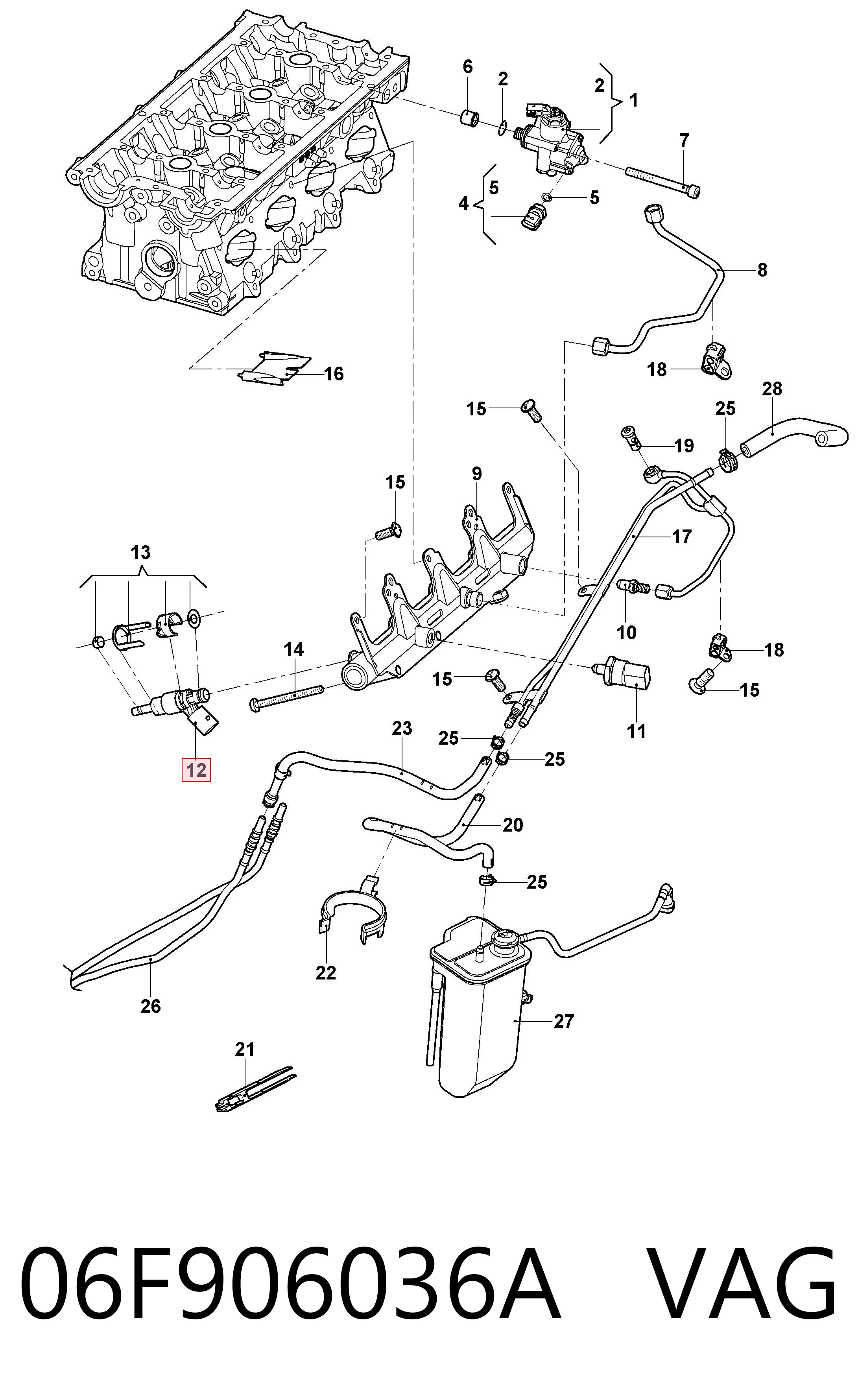 06F906036A VAG Injetor de injeção de combustível