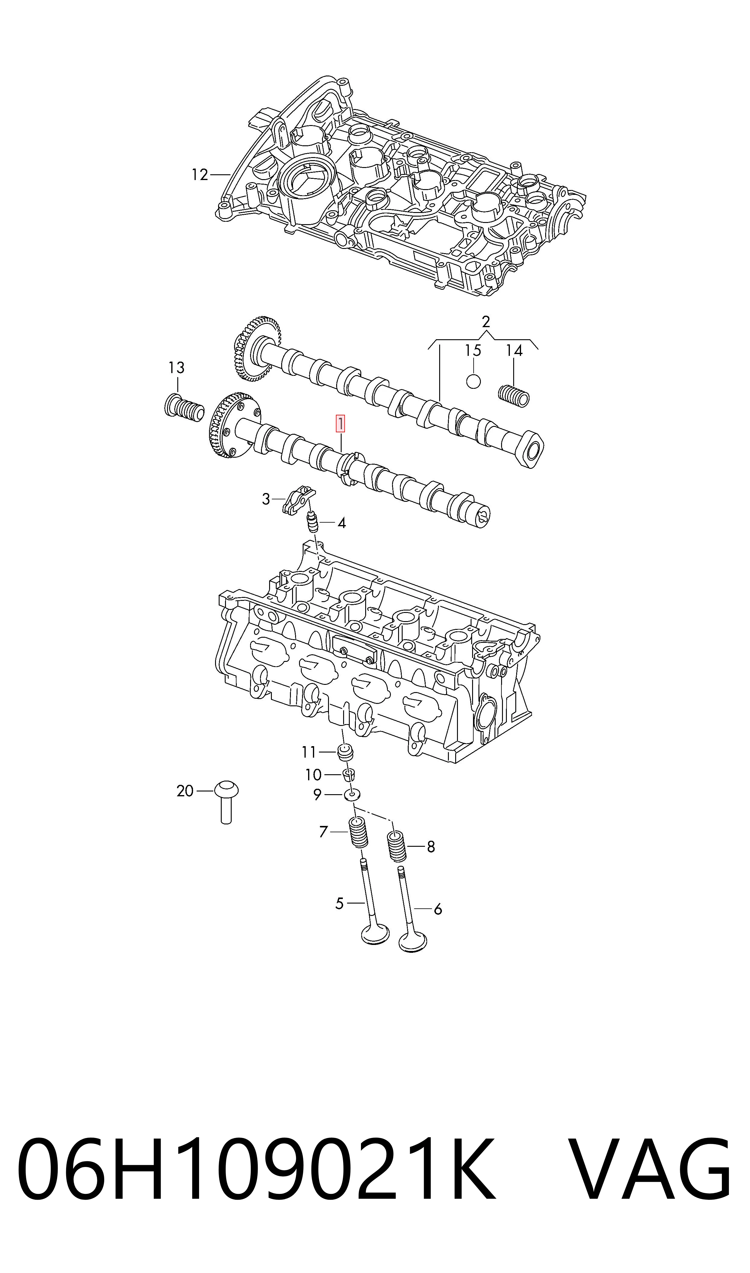 Árvore distribuidora de motor de admissão Audi A8  4H2, 4H8, 4HC, 4HL ao melhor preço