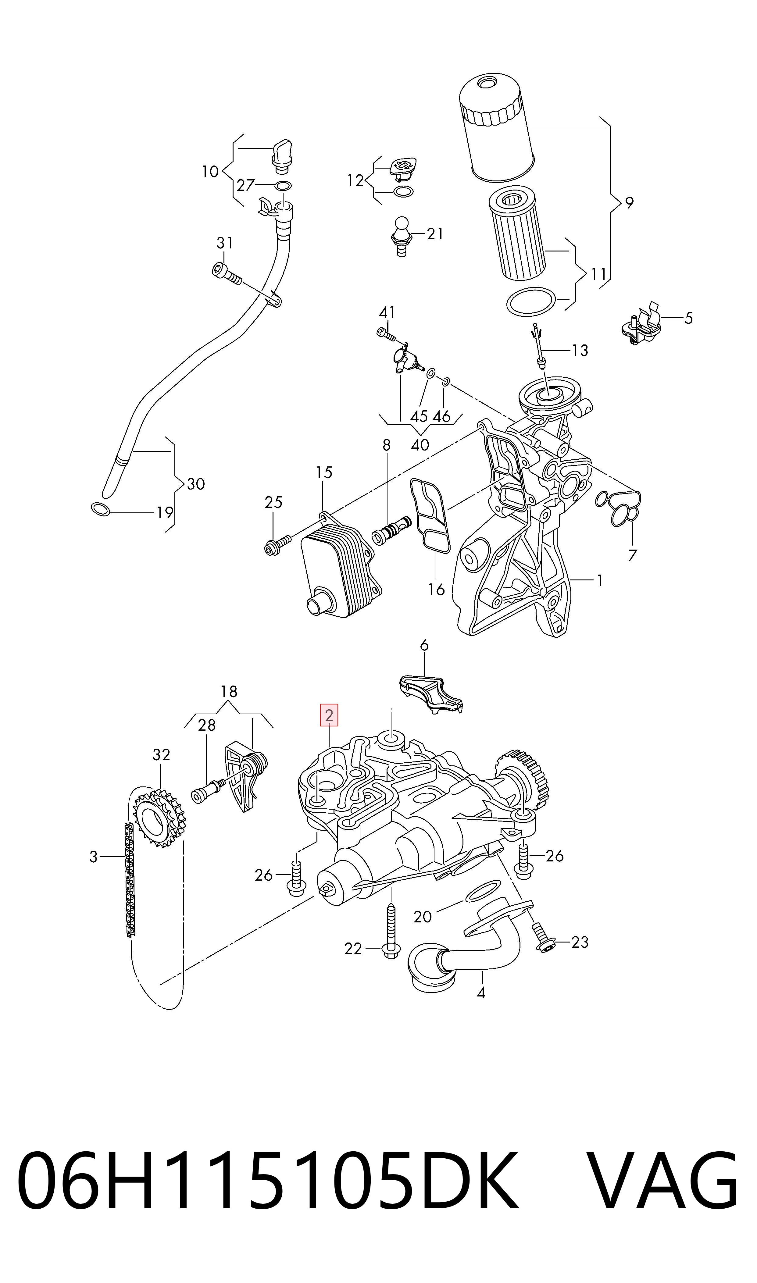 Bomba de óleo para Audi A4 8W2, 8WC