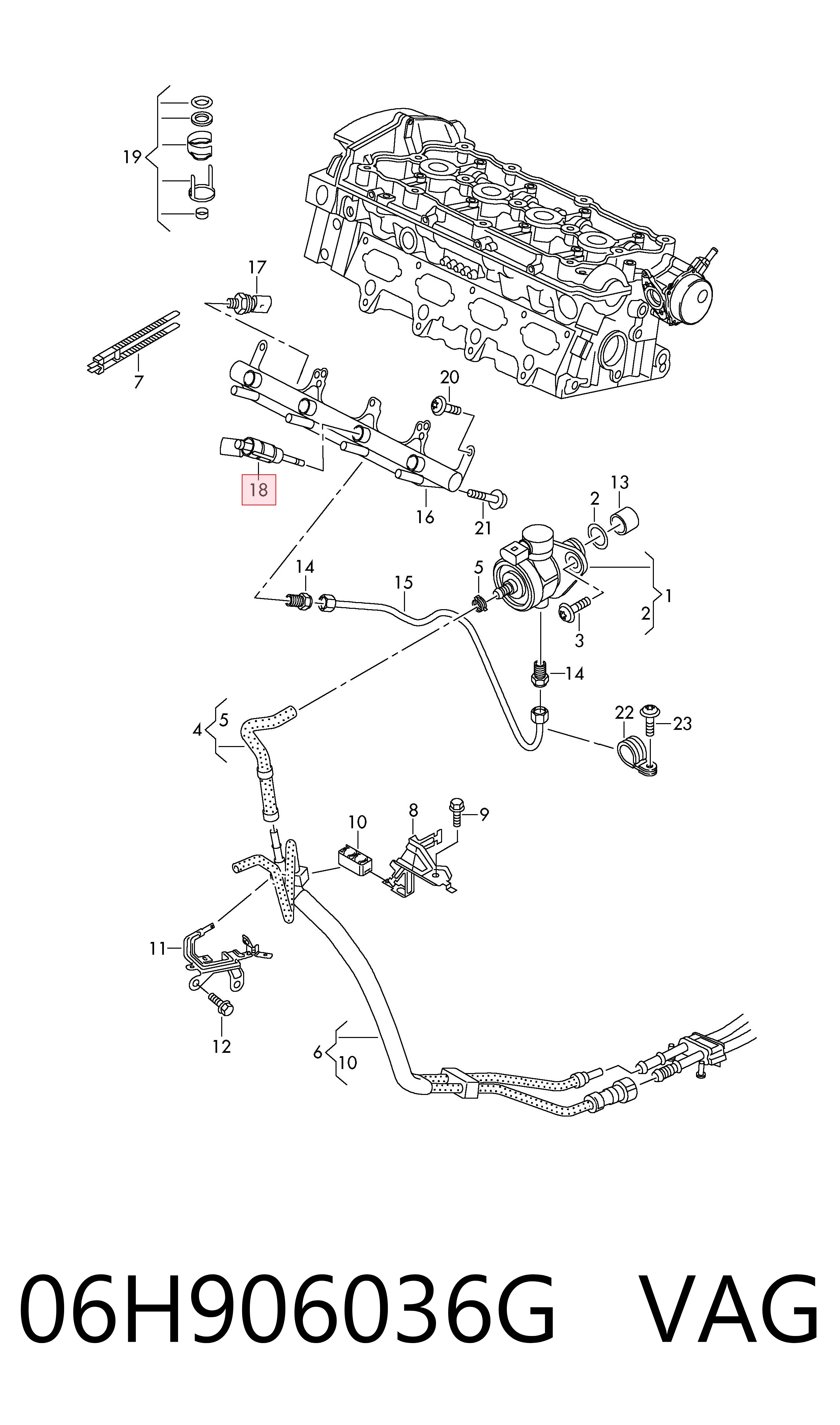 Injetor de injeção de combustível para Seat Exeo 3R5