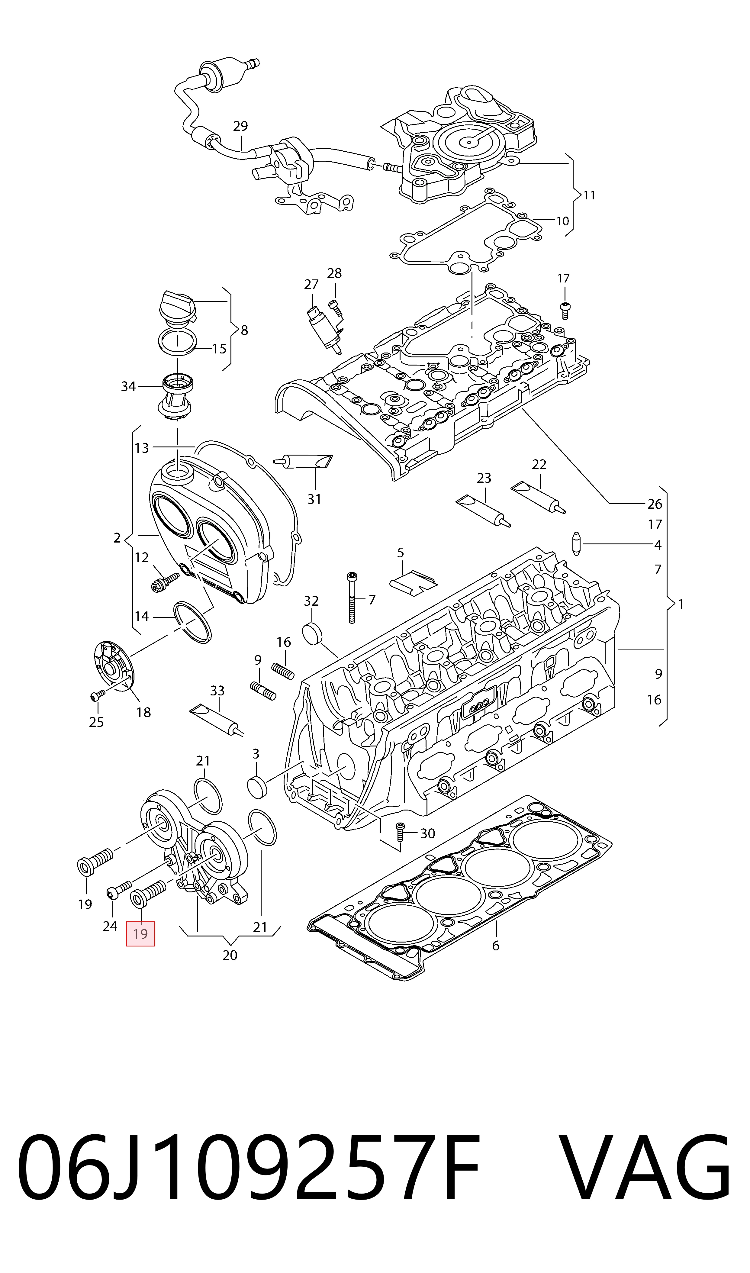 Válvula eletromagnética de posição (de fases) da árvore distribuidora para Skoda KAROQ  NU7, ND7