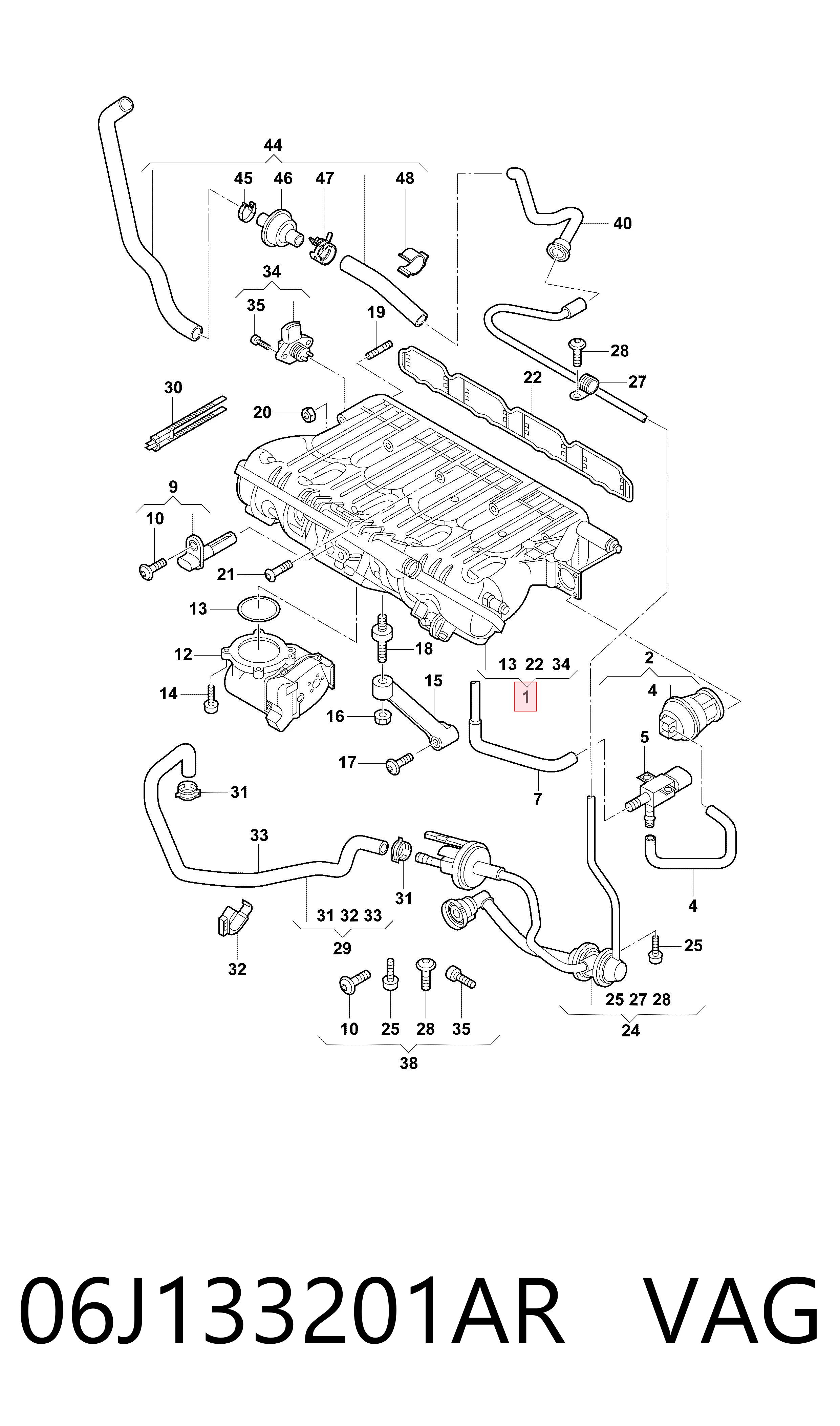 Tubo coletor de admissão CAB516 Magneti Marelli